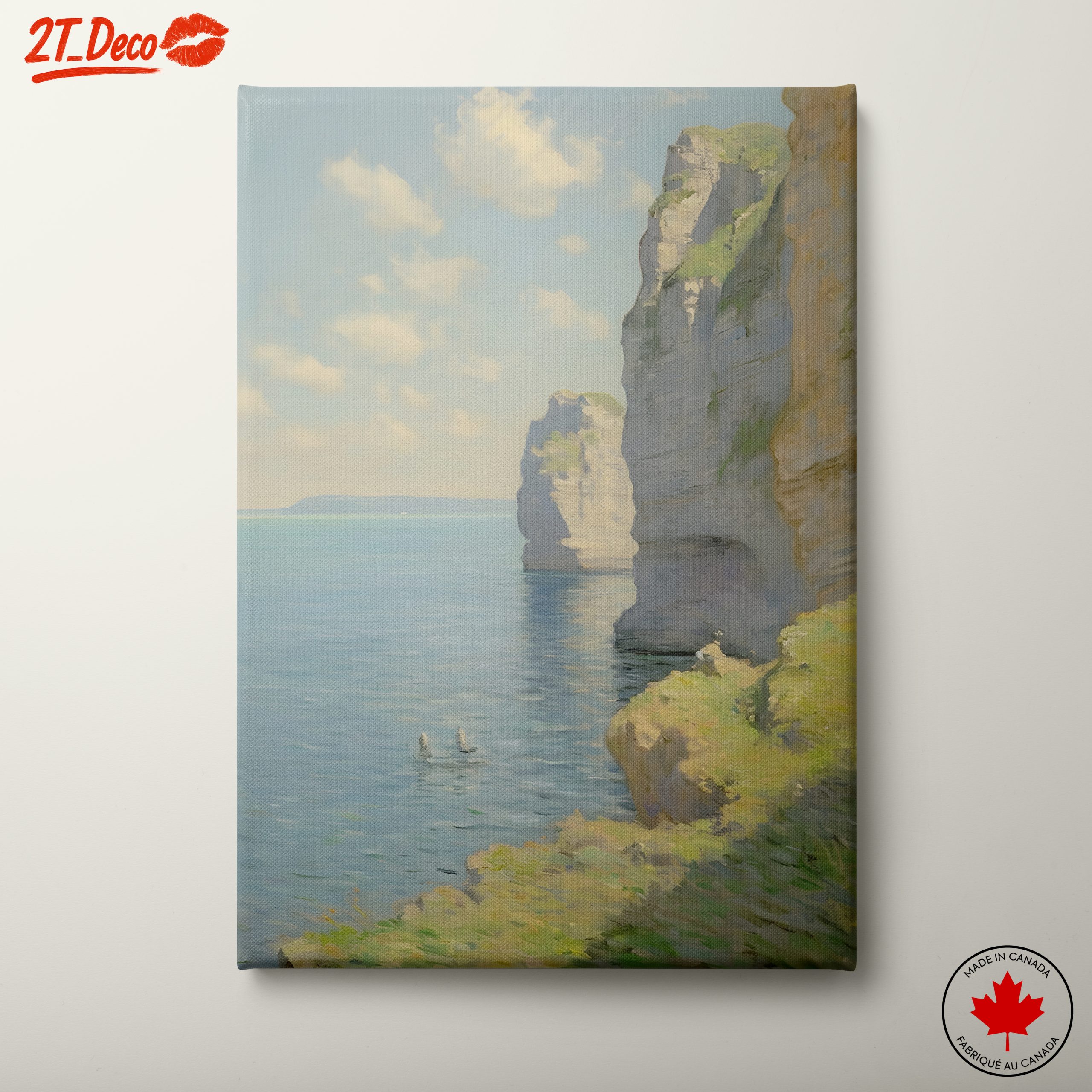 Serene Coastal Cliffs and Aqua Waters