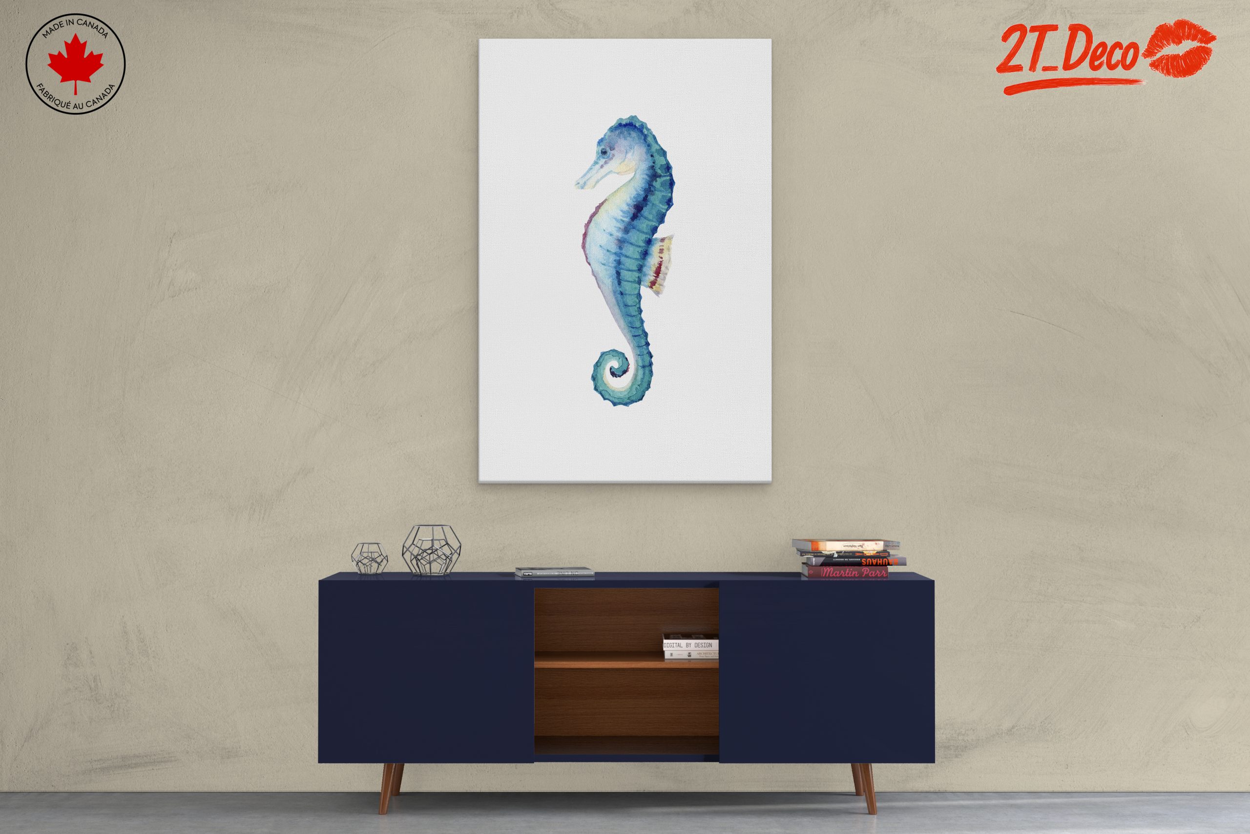 Beautiful Seahorse Watercolor Art - Image 3