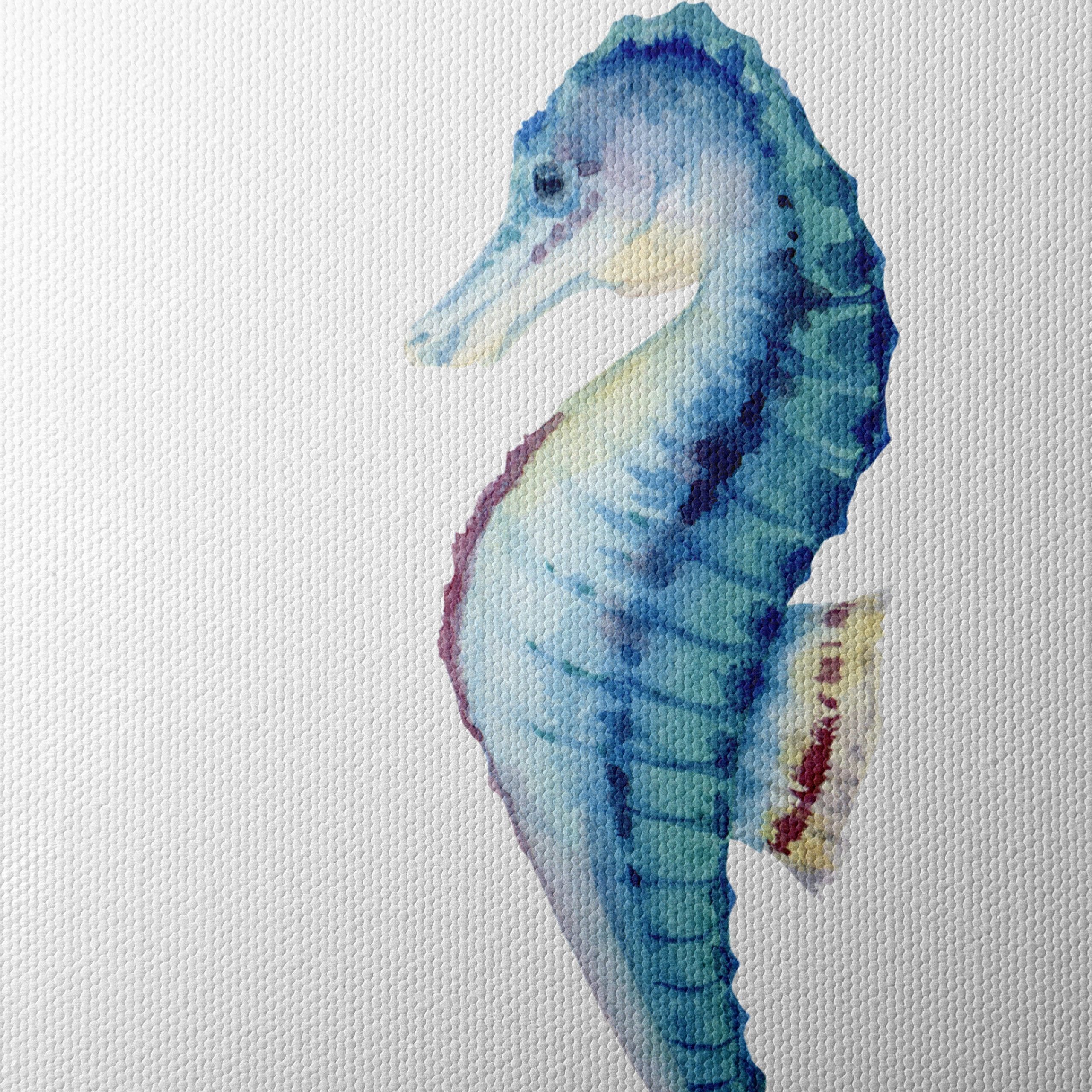 Beautiful Seahorse Watercolor Art - Image 4