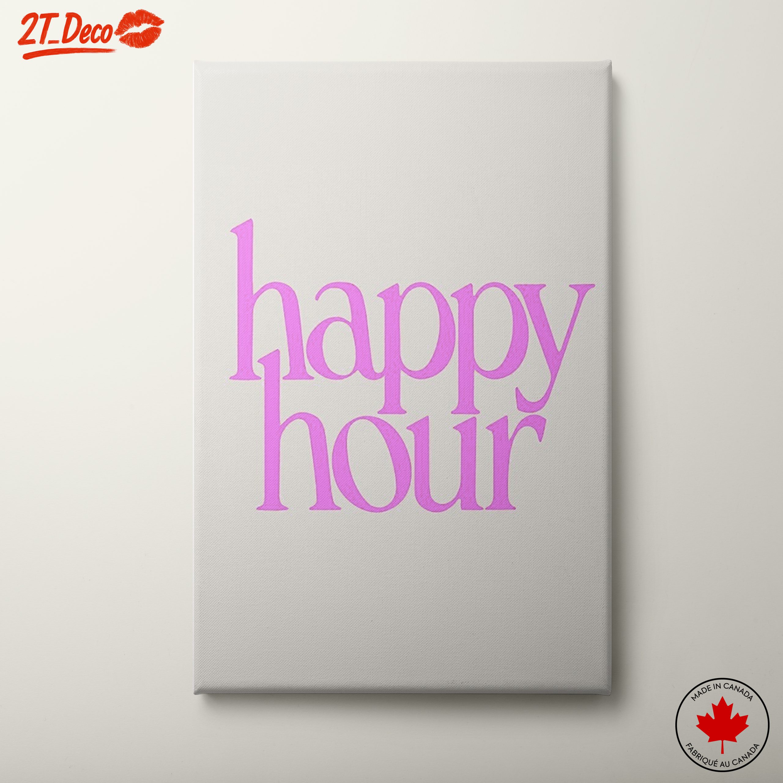 Happy Hour Bold Typography Art