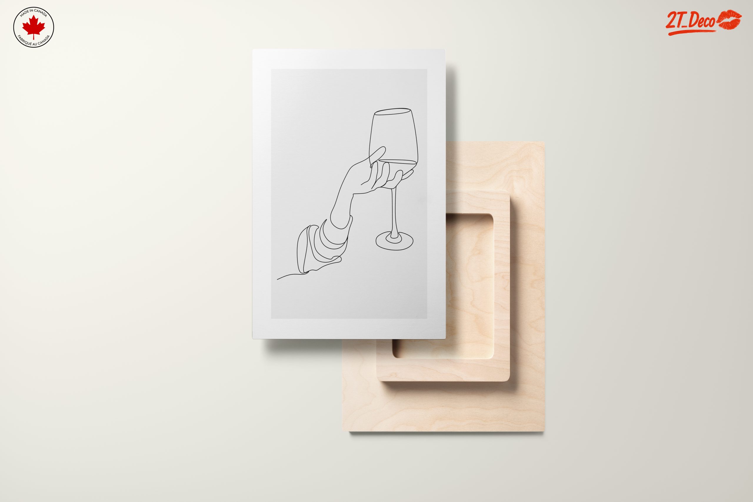 Minimalist Contemporary Hand Holding a Glass Art - Image 11
