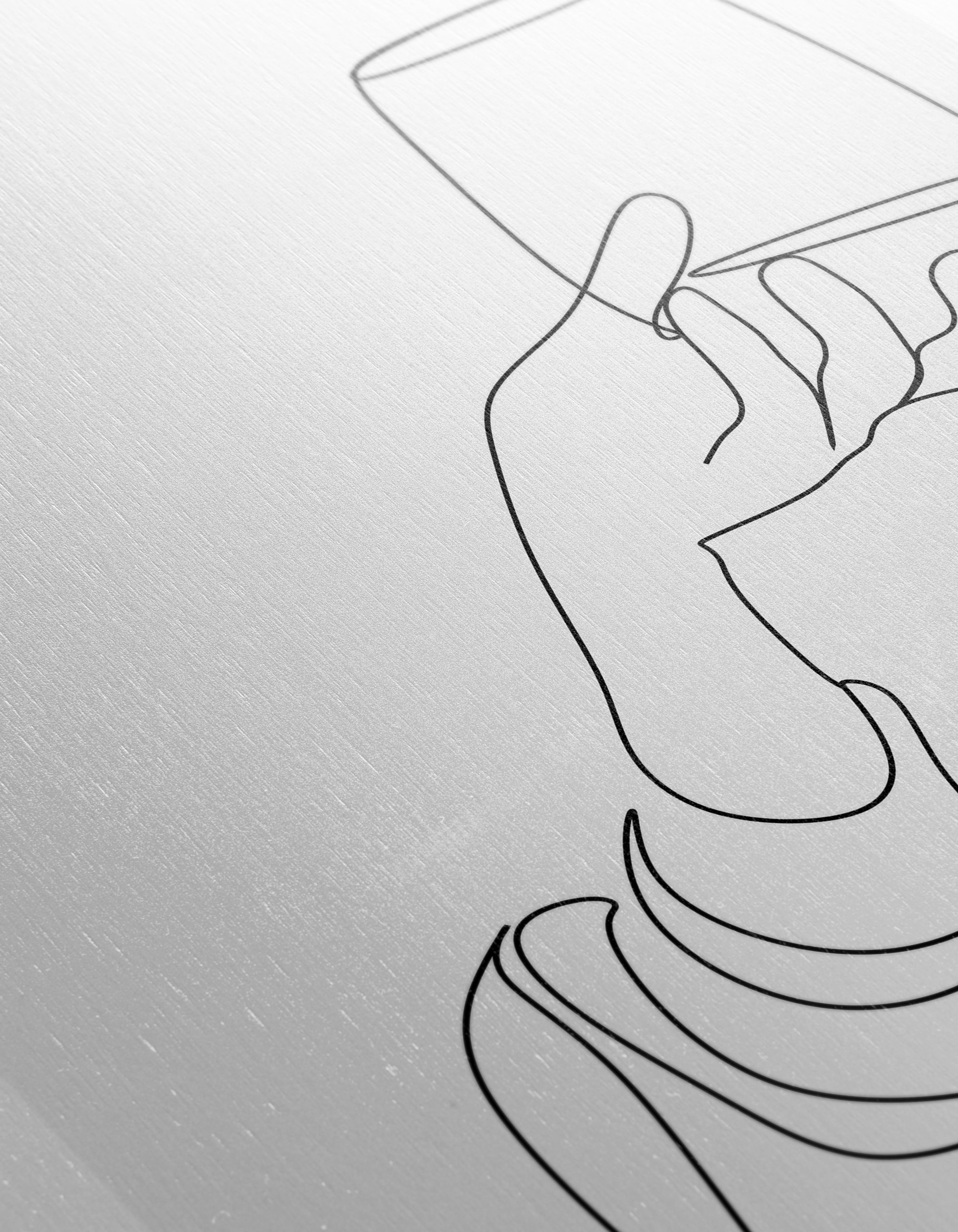 Minimalist Contemporary Hand Holding a Glass Art - Image 12