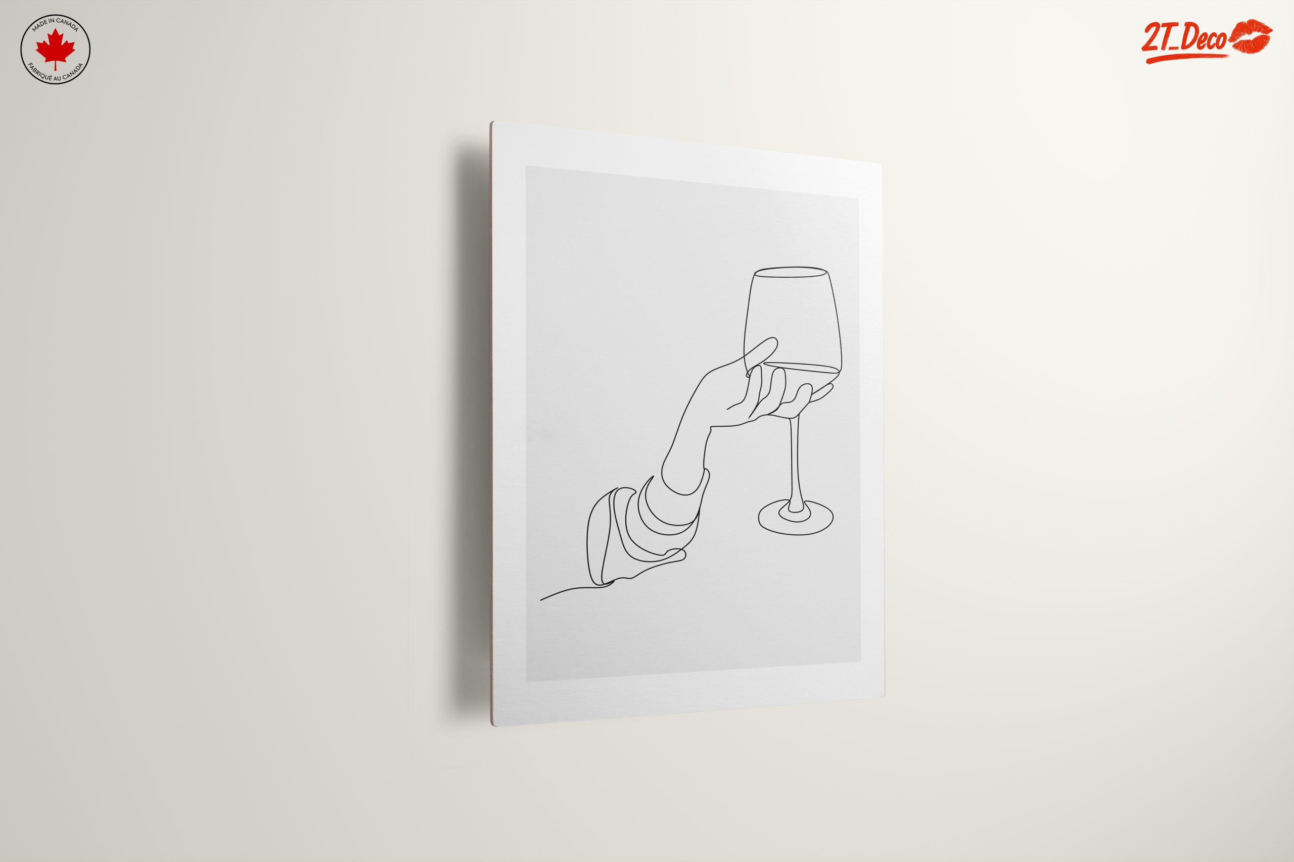Minimalist Contemporary Hand Holding a Glass Art - Image 13