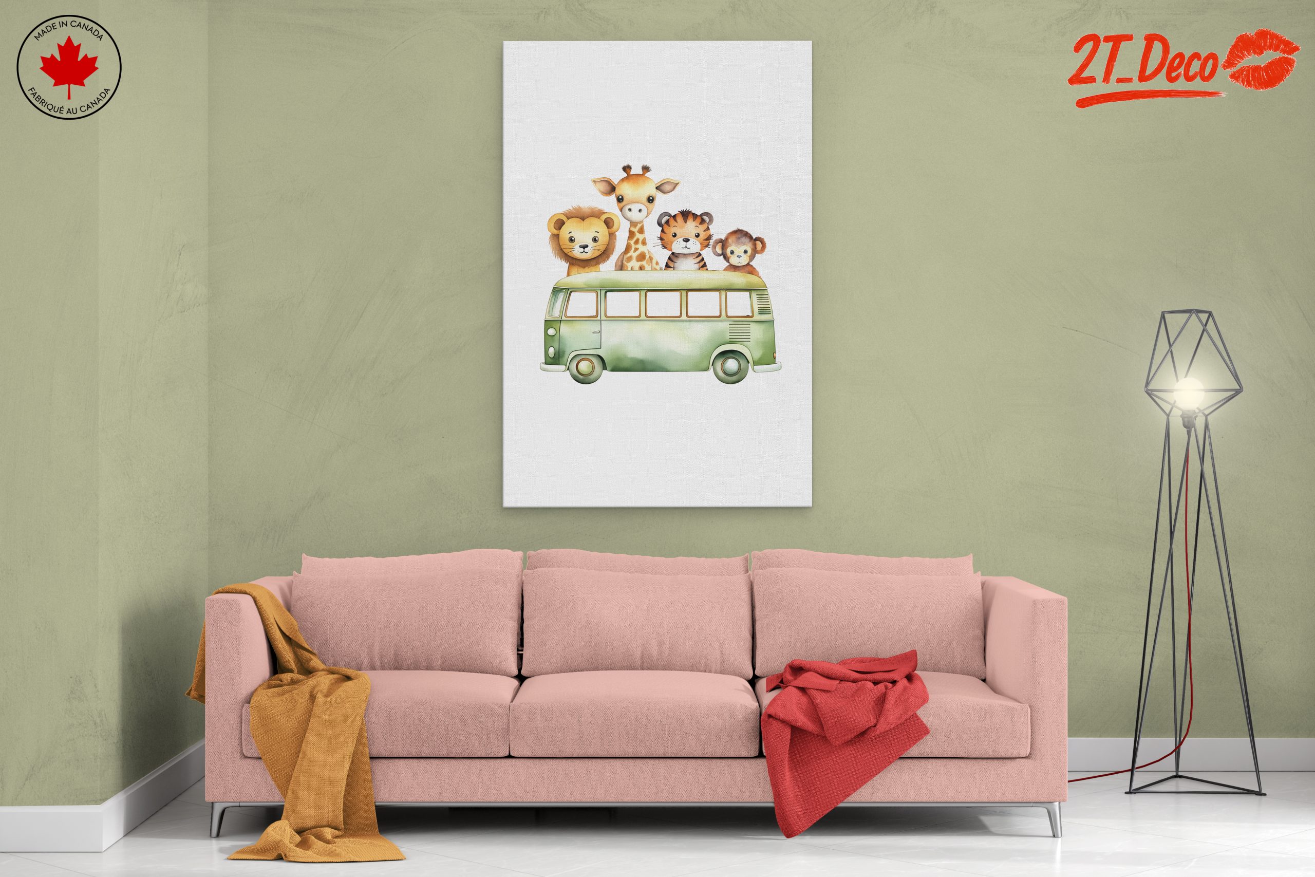 Cute Animal Characters In Green Van - Image 2