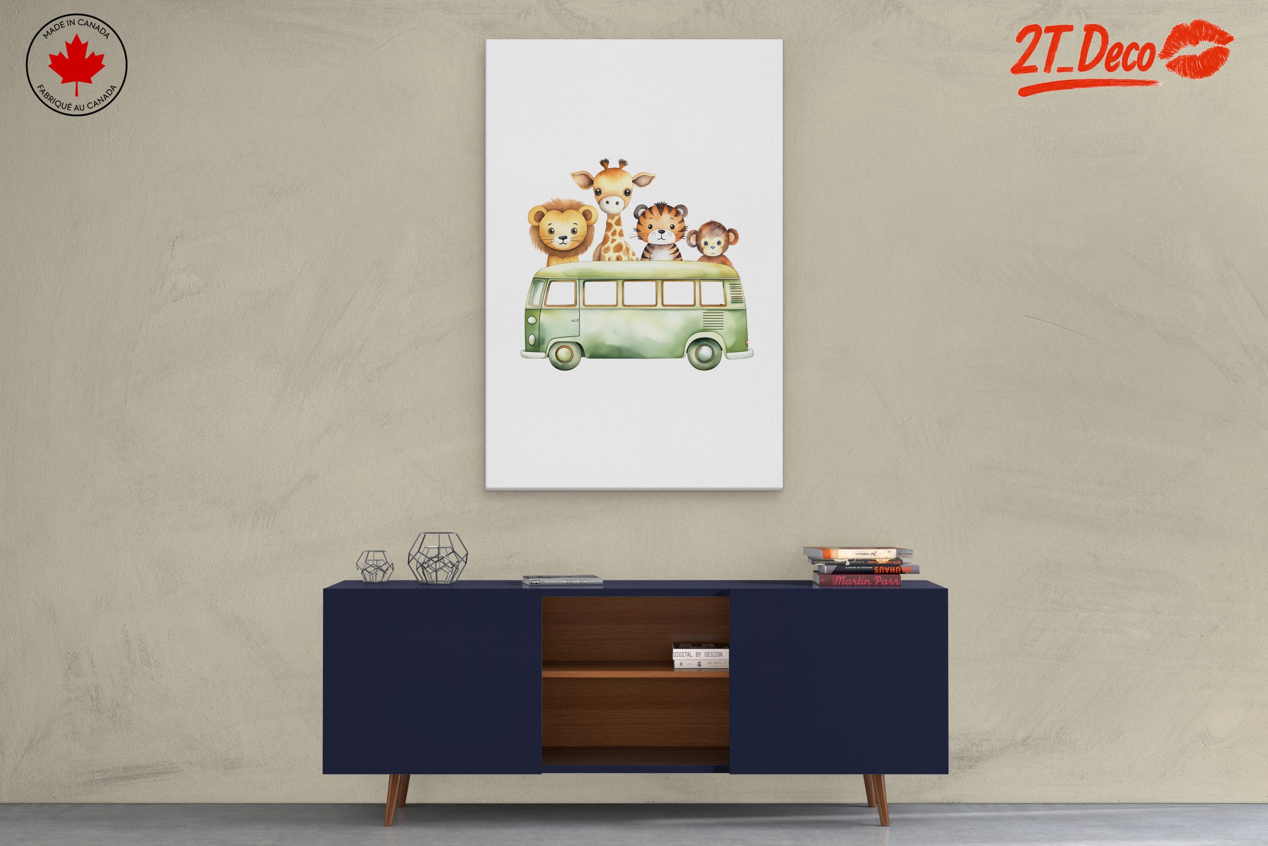 Cute Animal Characters In Green Van - Image 3