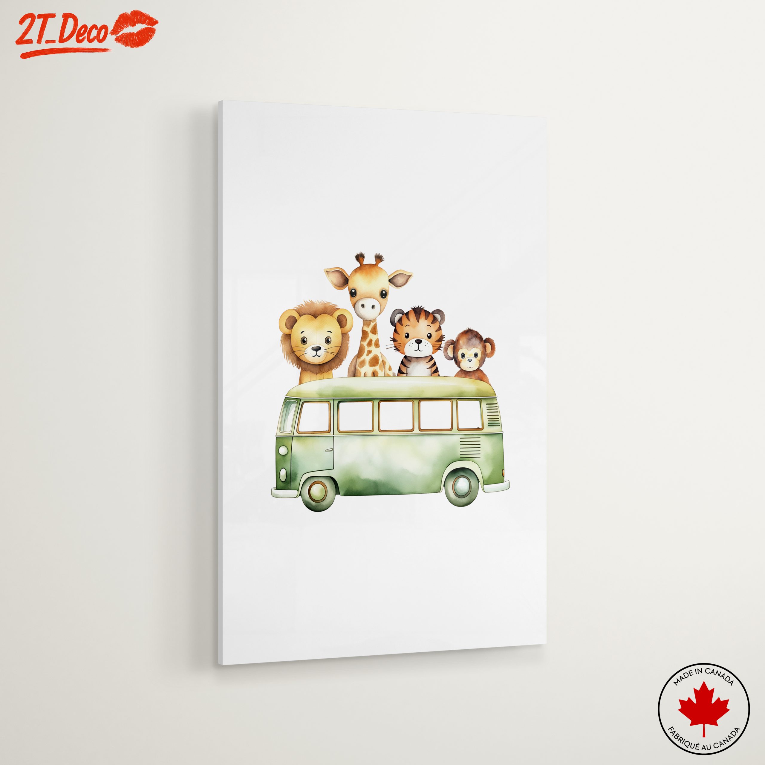 Cute Animal Characters In Green Van - Image 6
