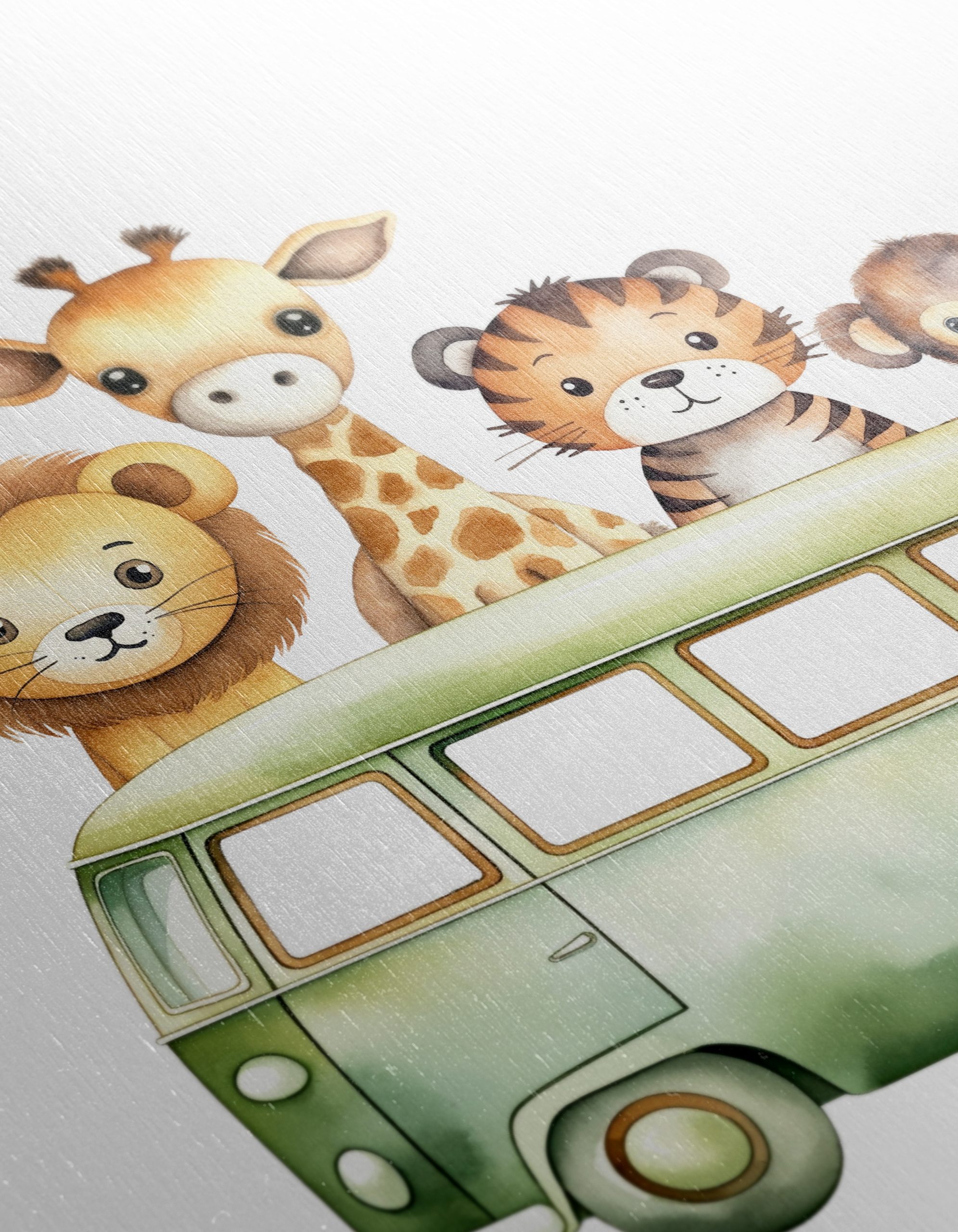 Cute Animal Characters In Green Van - Image 12