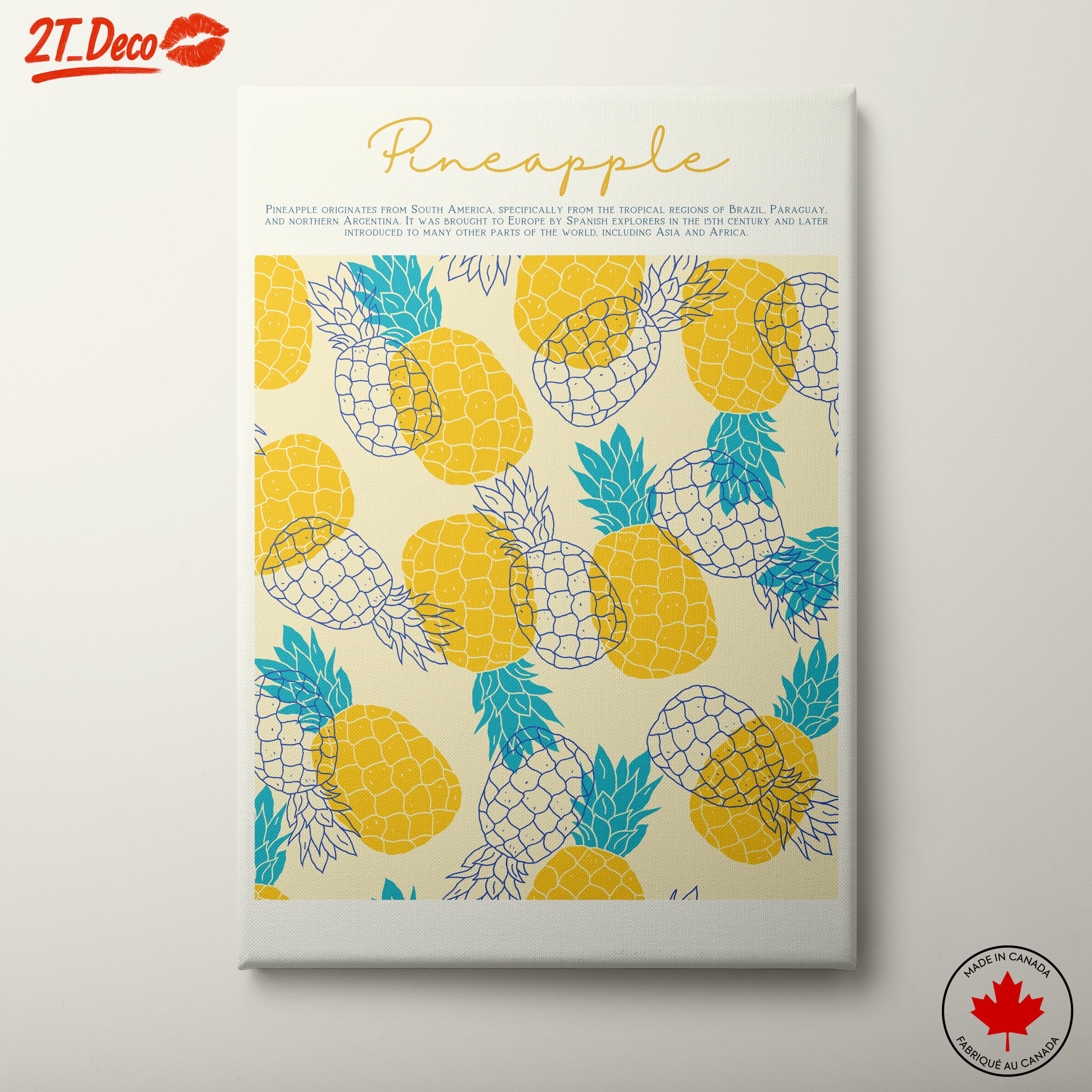 Playful Pineapple Pattern Art