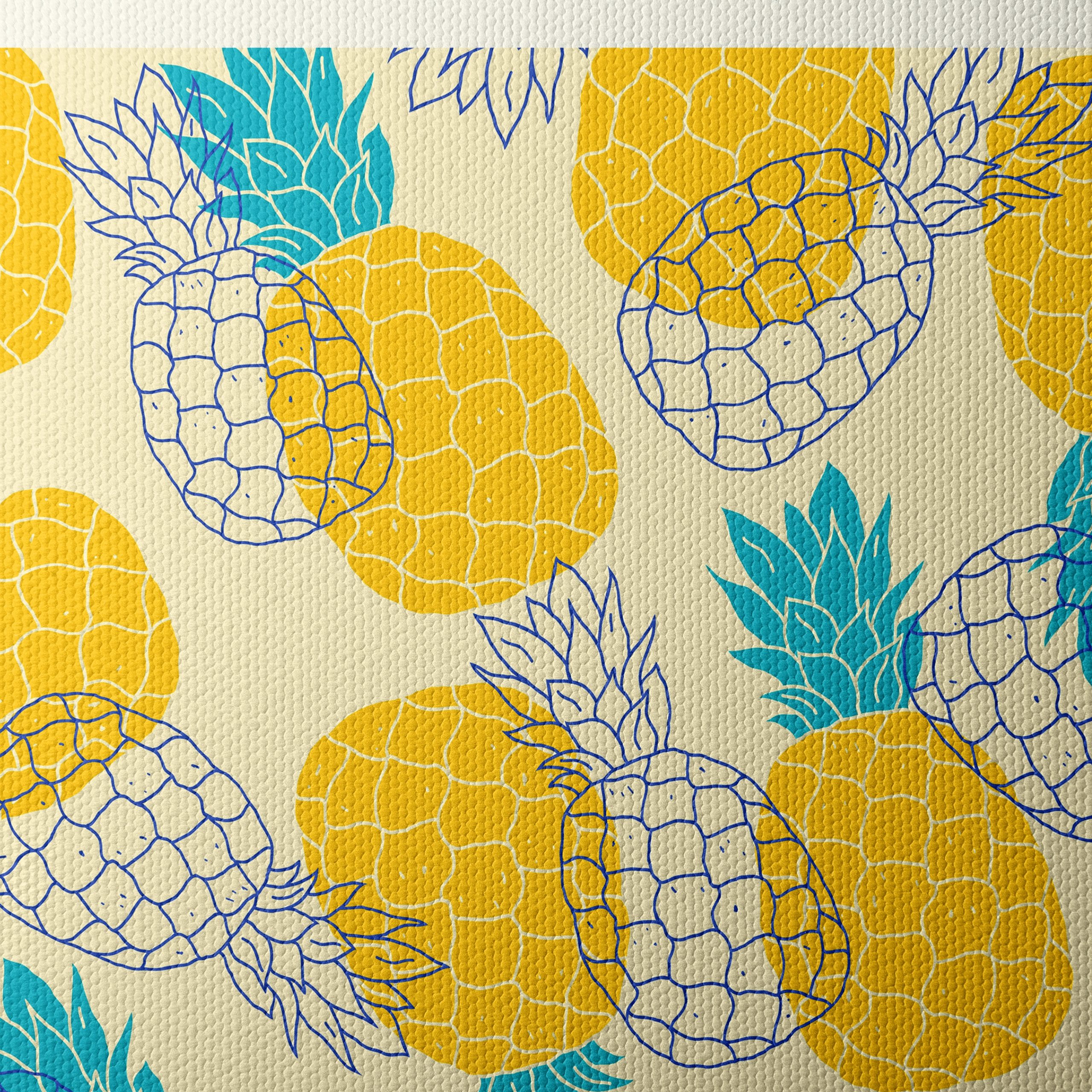 Playful Pineapple Pattern Art - Image 4