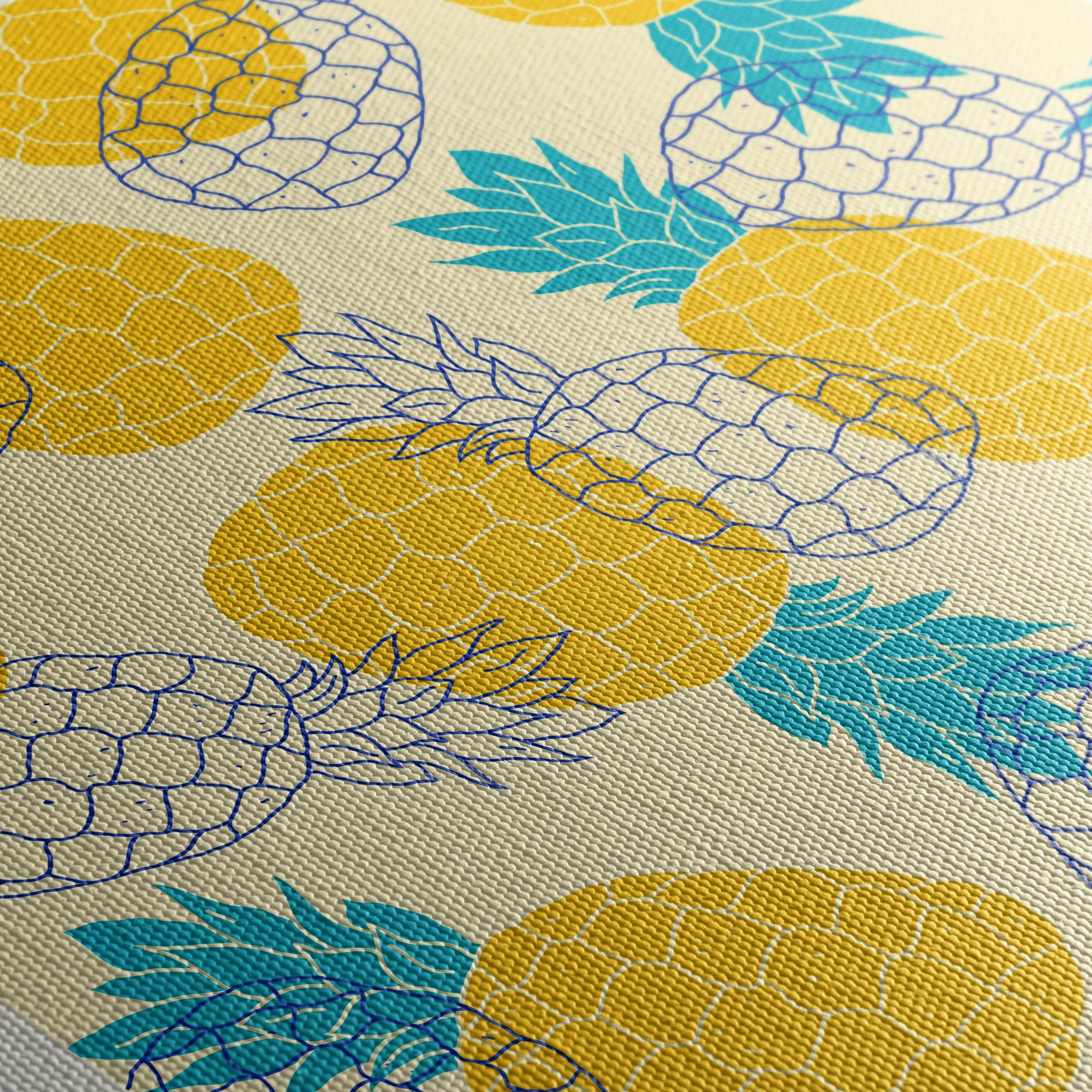 Playful Pineapple Pattern Art - Image 5