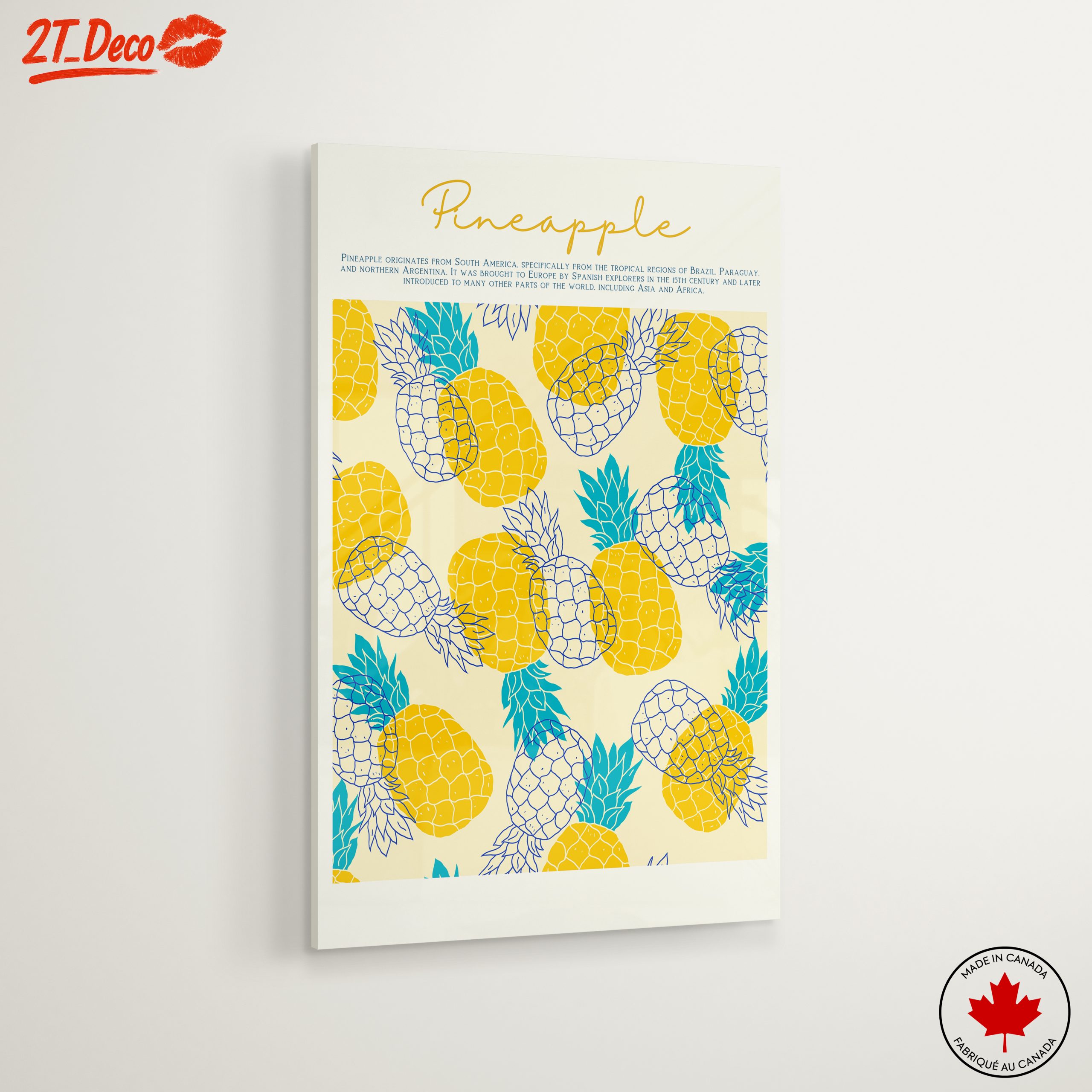 Playful Pineapple Pattern Art - Image 6