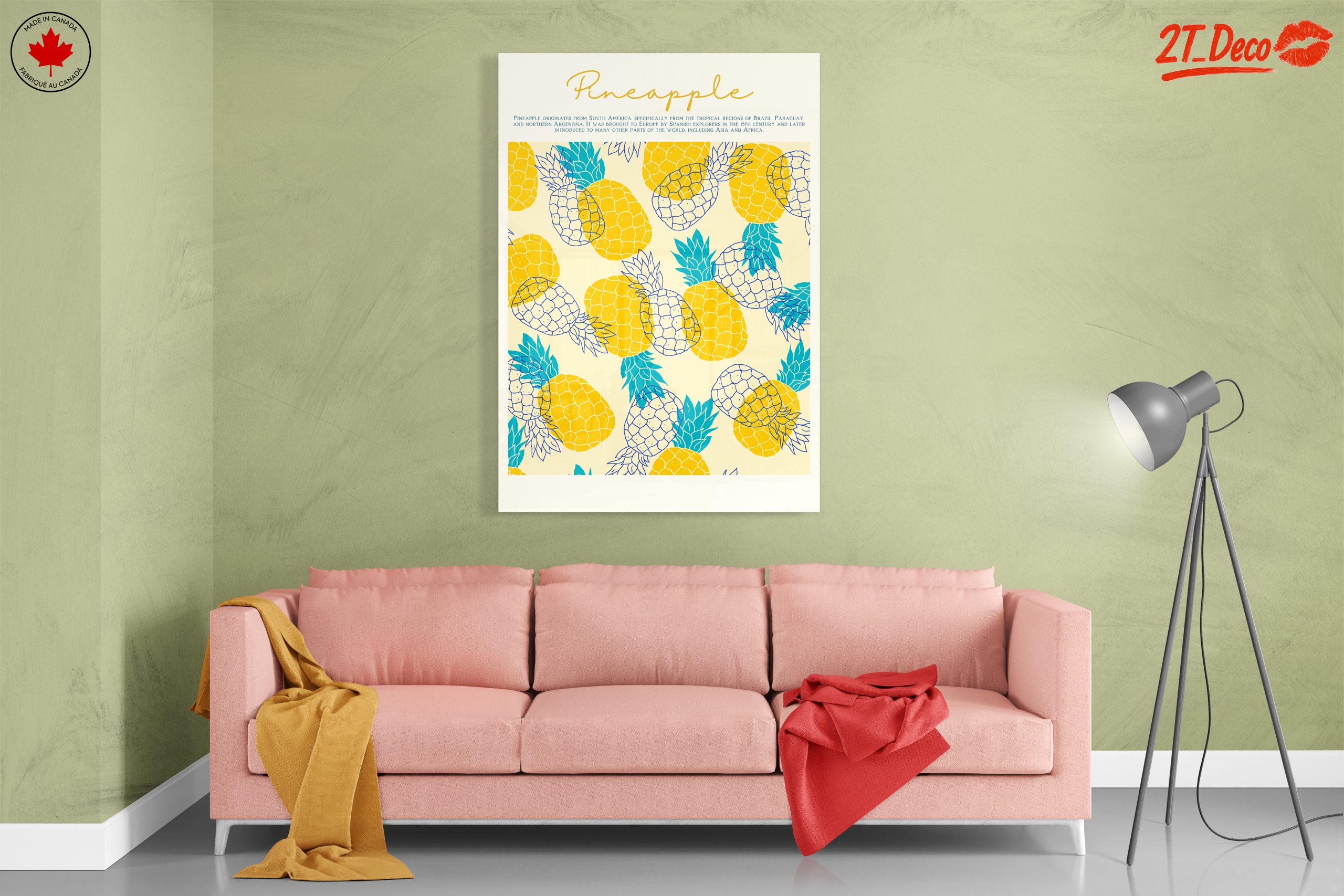 Playful Pineapple Pattern Art - Image 7