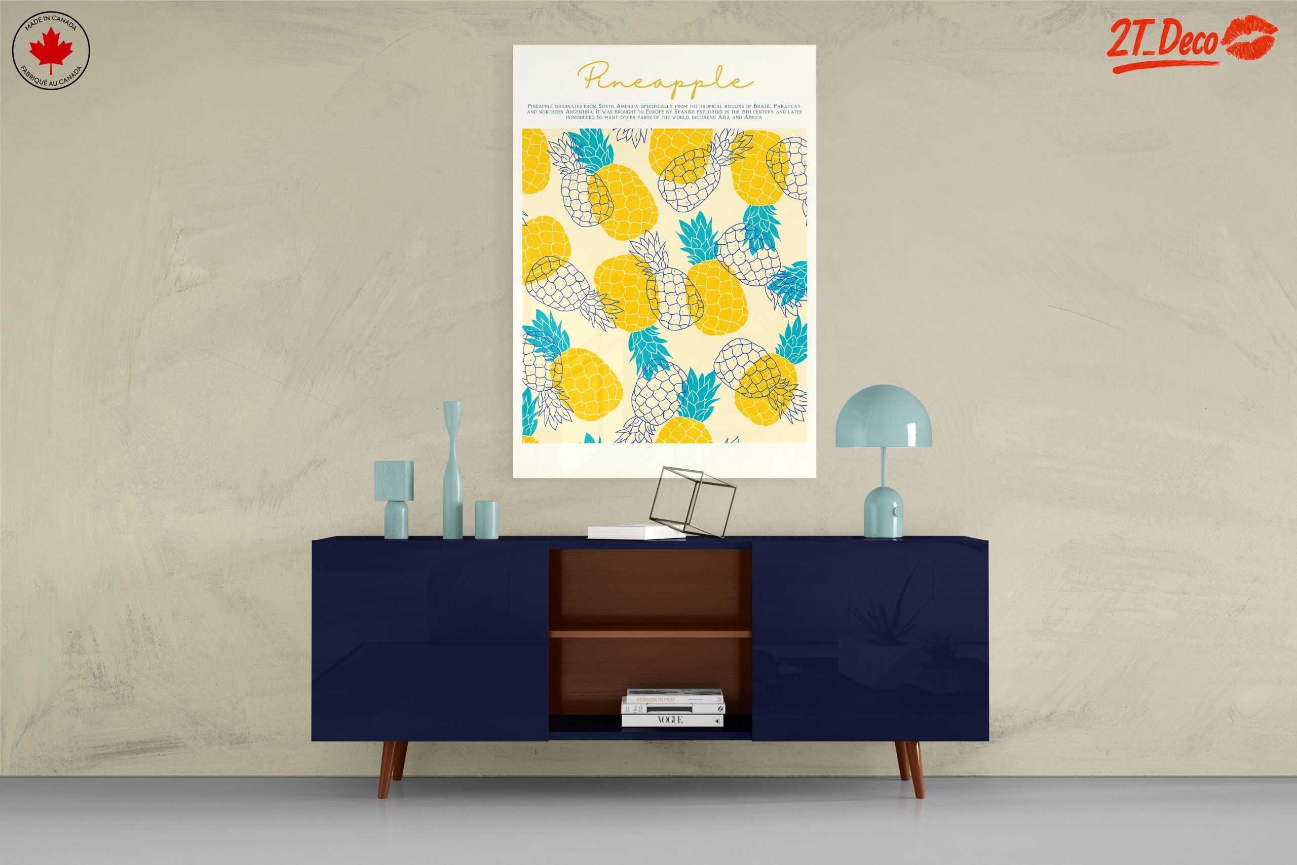 Playful Pineapple Pattern Art - Image 8