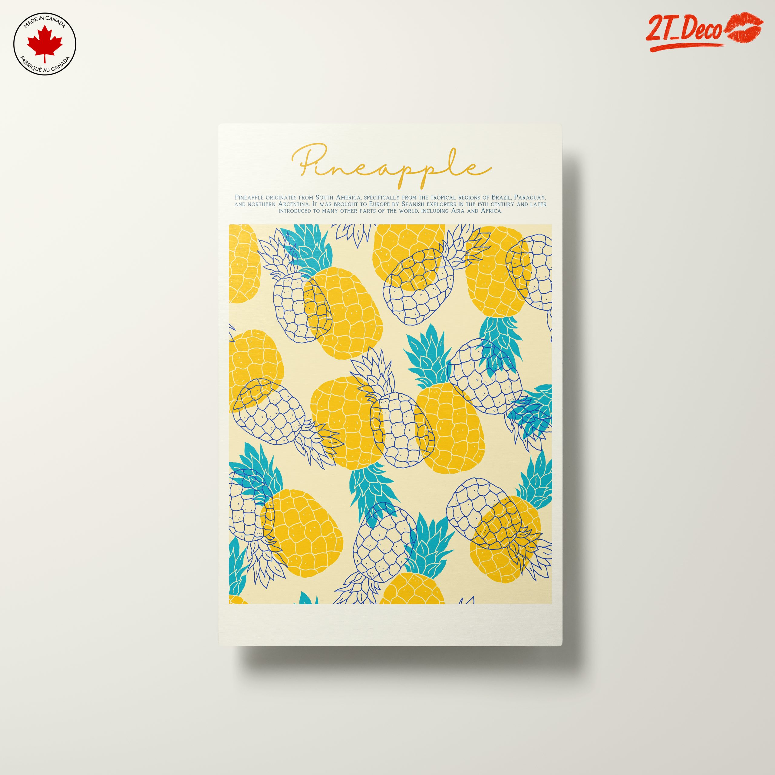 Playful Pineapple Pattern Art - Image 10