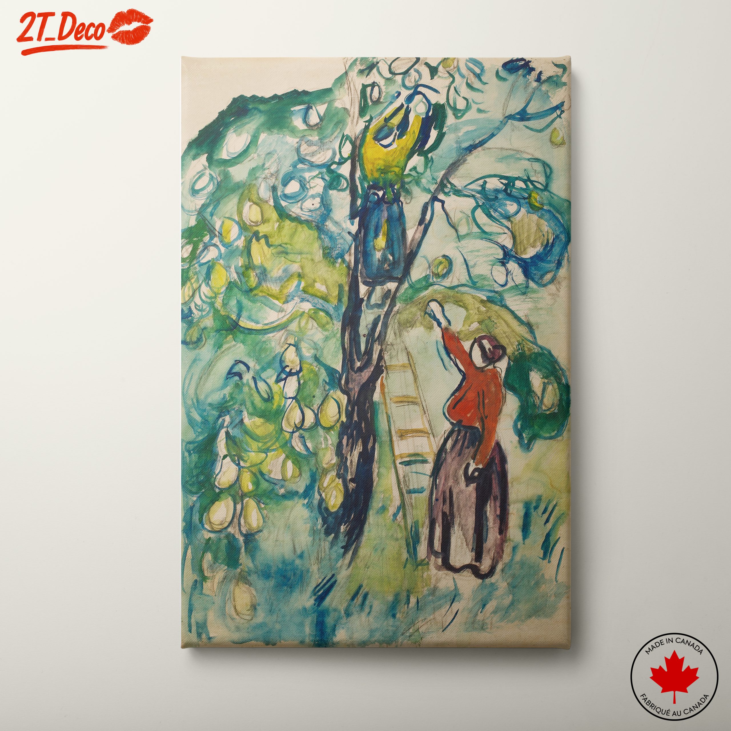 Colorful Abstract Cultural Artwork Depicting a Woman