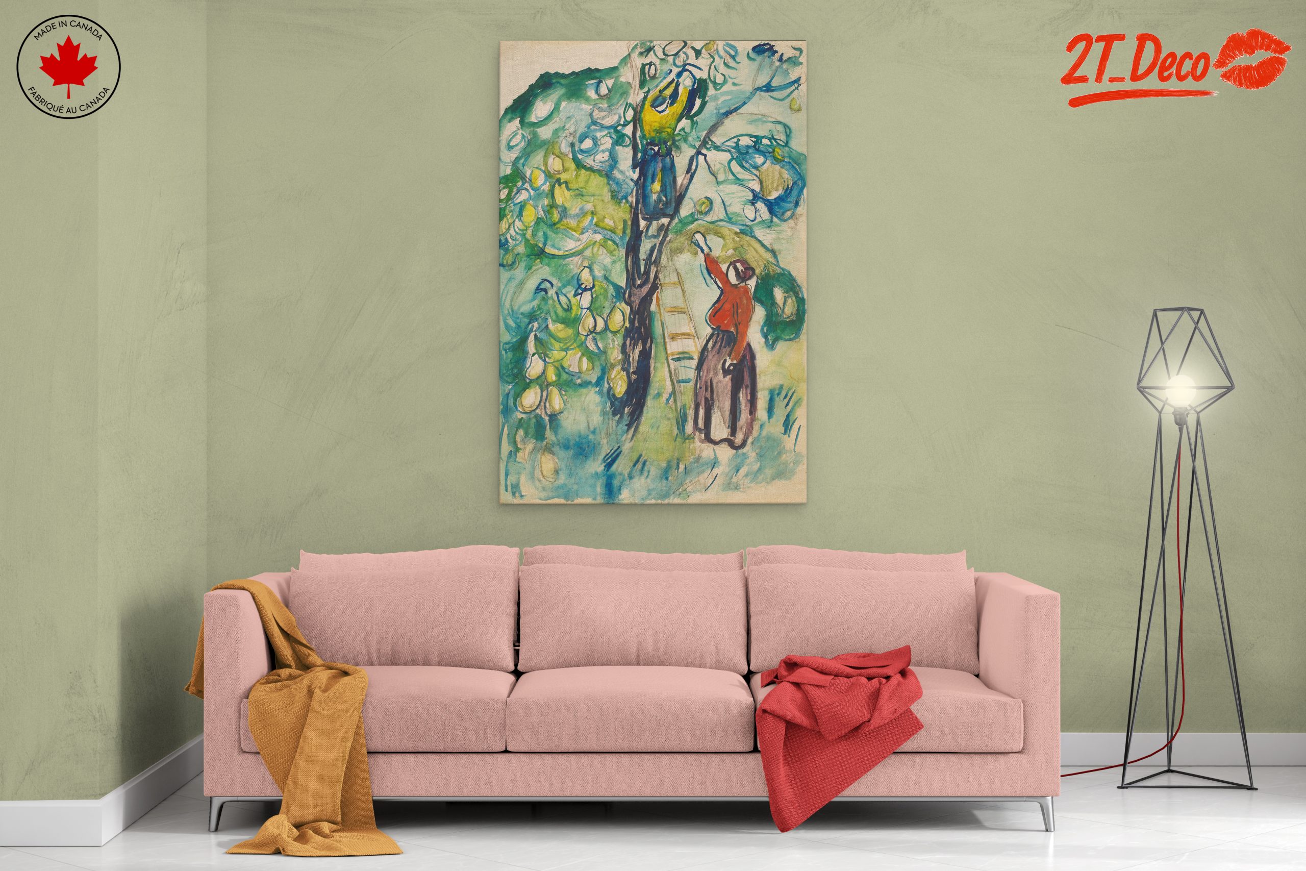 Colorful Abstract Cultural Artwork Depicting a Woman - Image 2