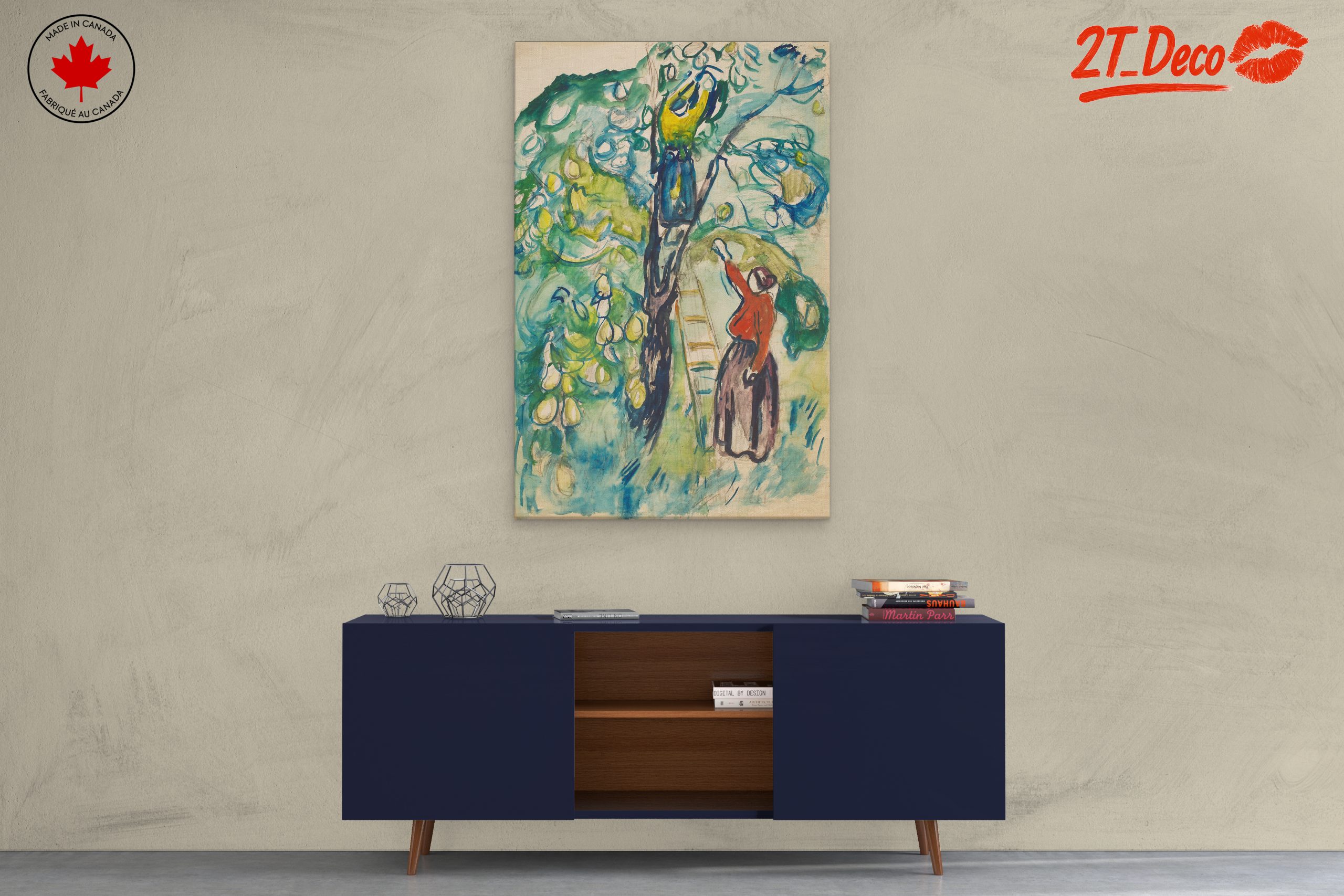Colorful Abstract Cultural Artwork Depicting a Woman - Image 3