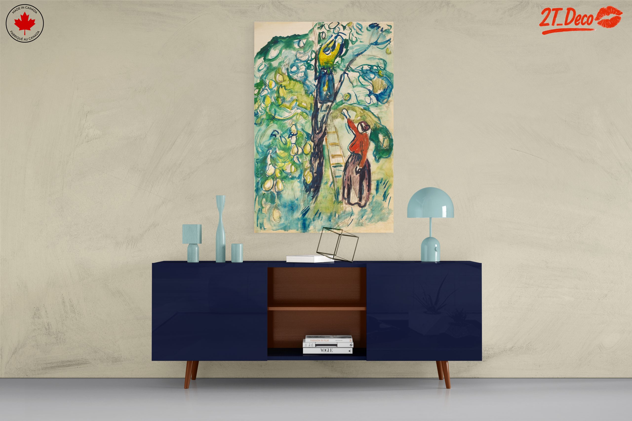 Colorful Abstract Cultural Artwork Depicting a Woman - Image 8