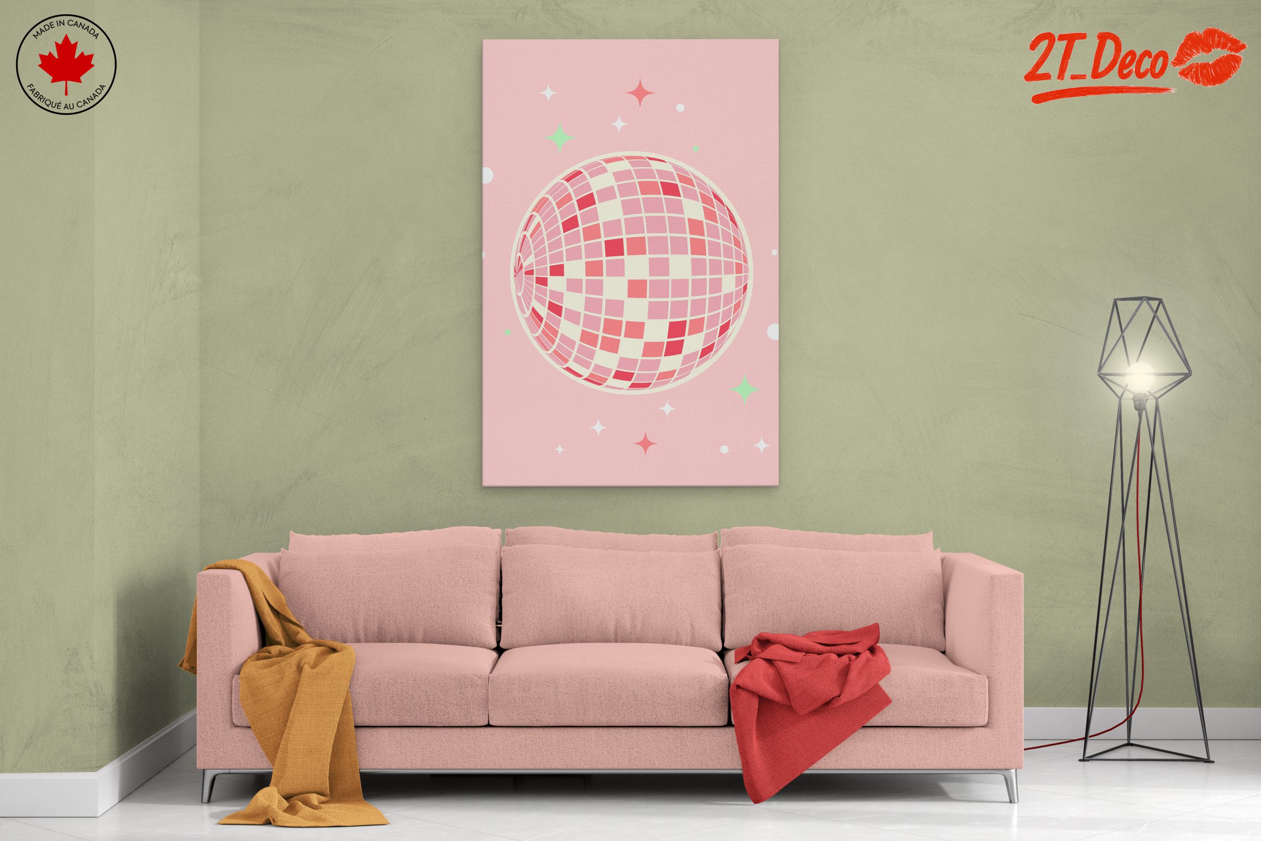 Colorful Contemporary Pop Art Disco Ball - Image 2