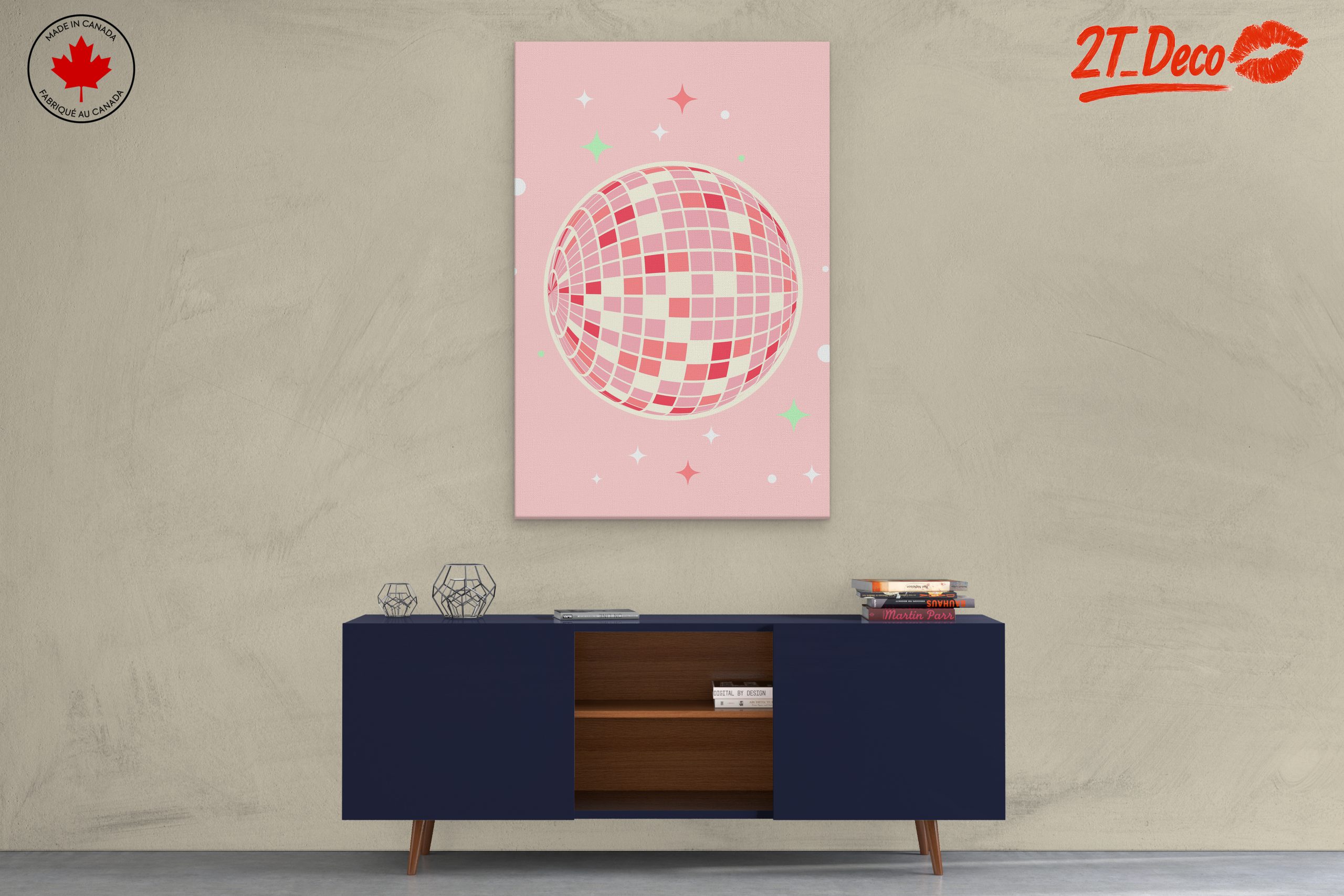 Colorful Contemporary Pop Art Disco Ball - Image 3