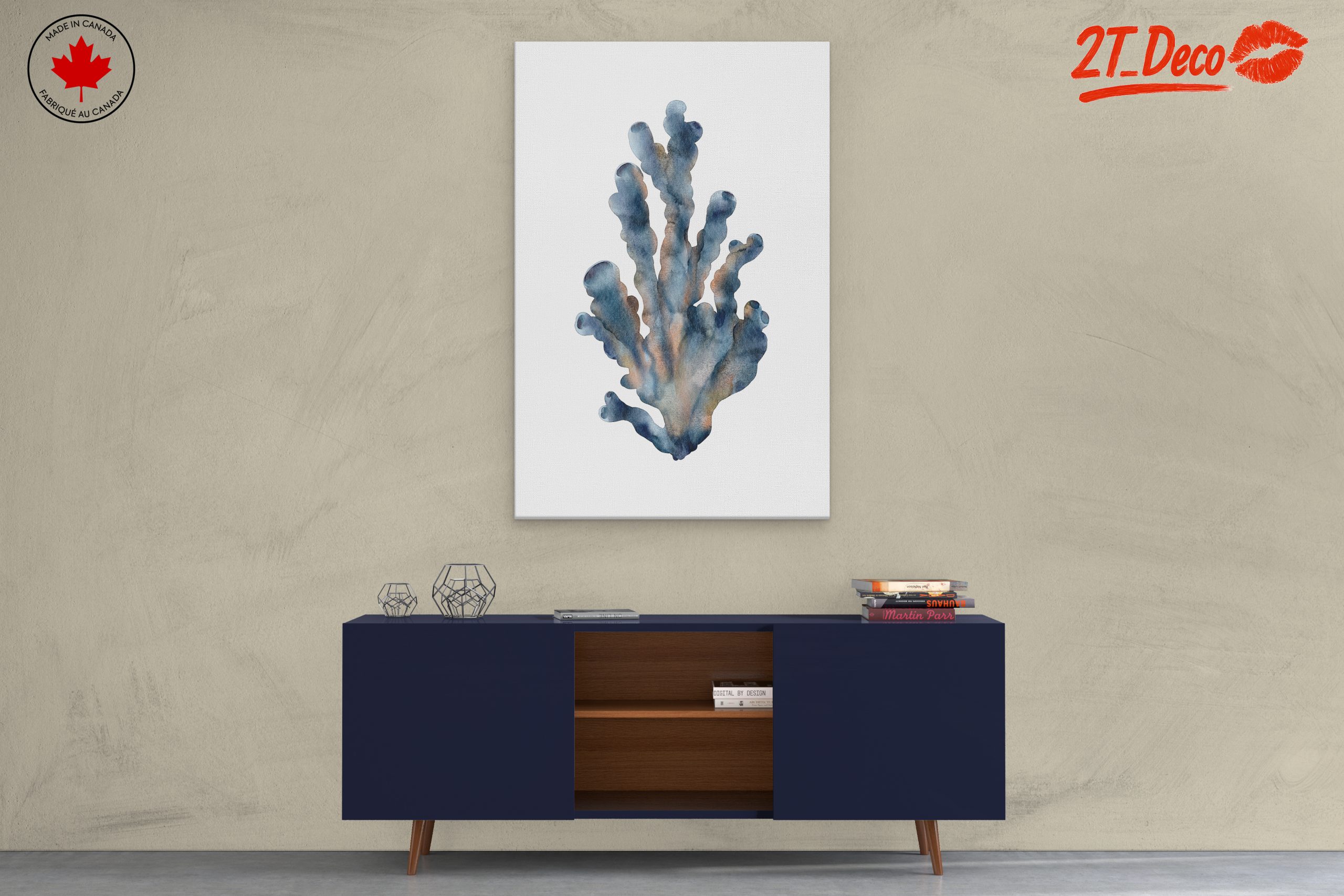 Elegant Abstract Marine Life Art - Image 3
