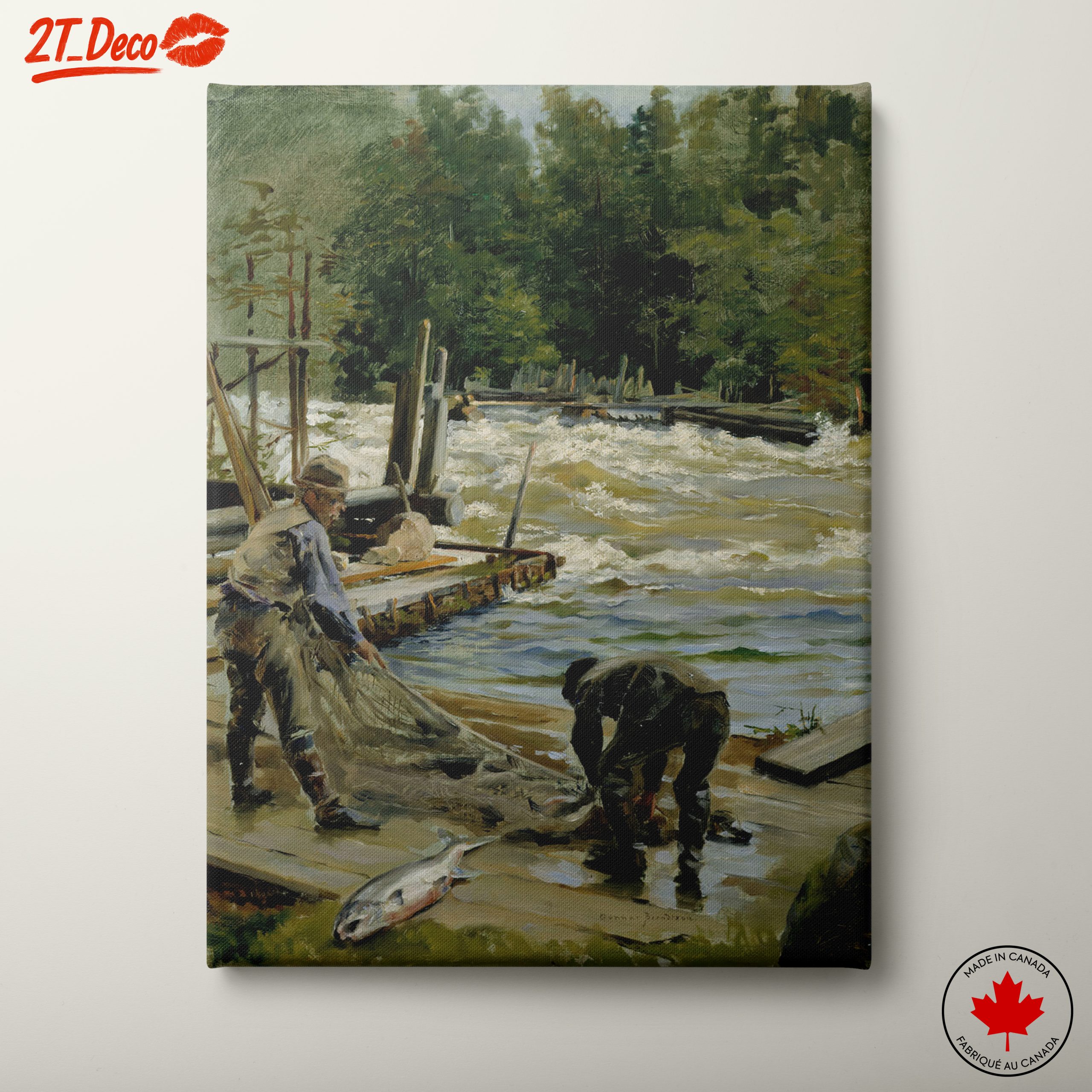 Fishermen by the River in Adventure Landscape