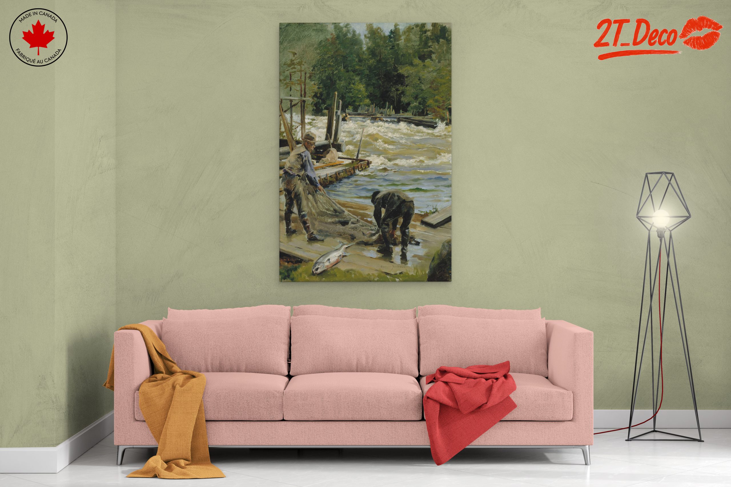 Fishermen by the River in Adventure Landscape - Image 2