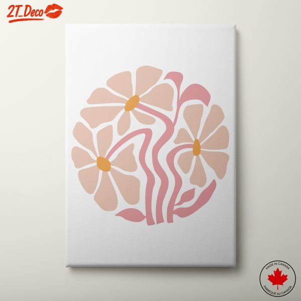 Stylized Floral Design with Soft Pastels