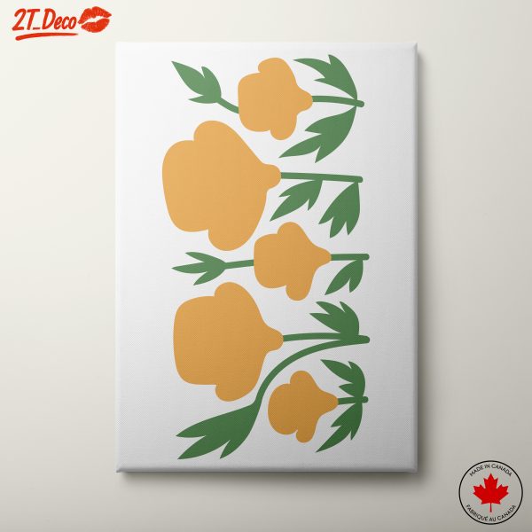 Stylized Floral Artwork in Bright Colors