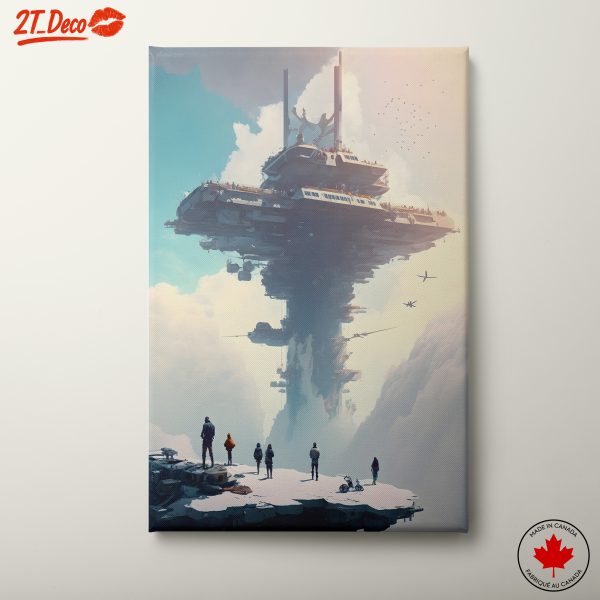 Futuristic Cityscape with Cloud Background