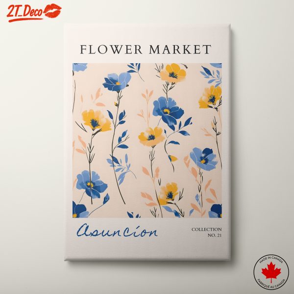 Flower Market Wall Art in Soft Pastels