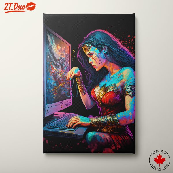 Colorful Wonder Woman Art Illustration