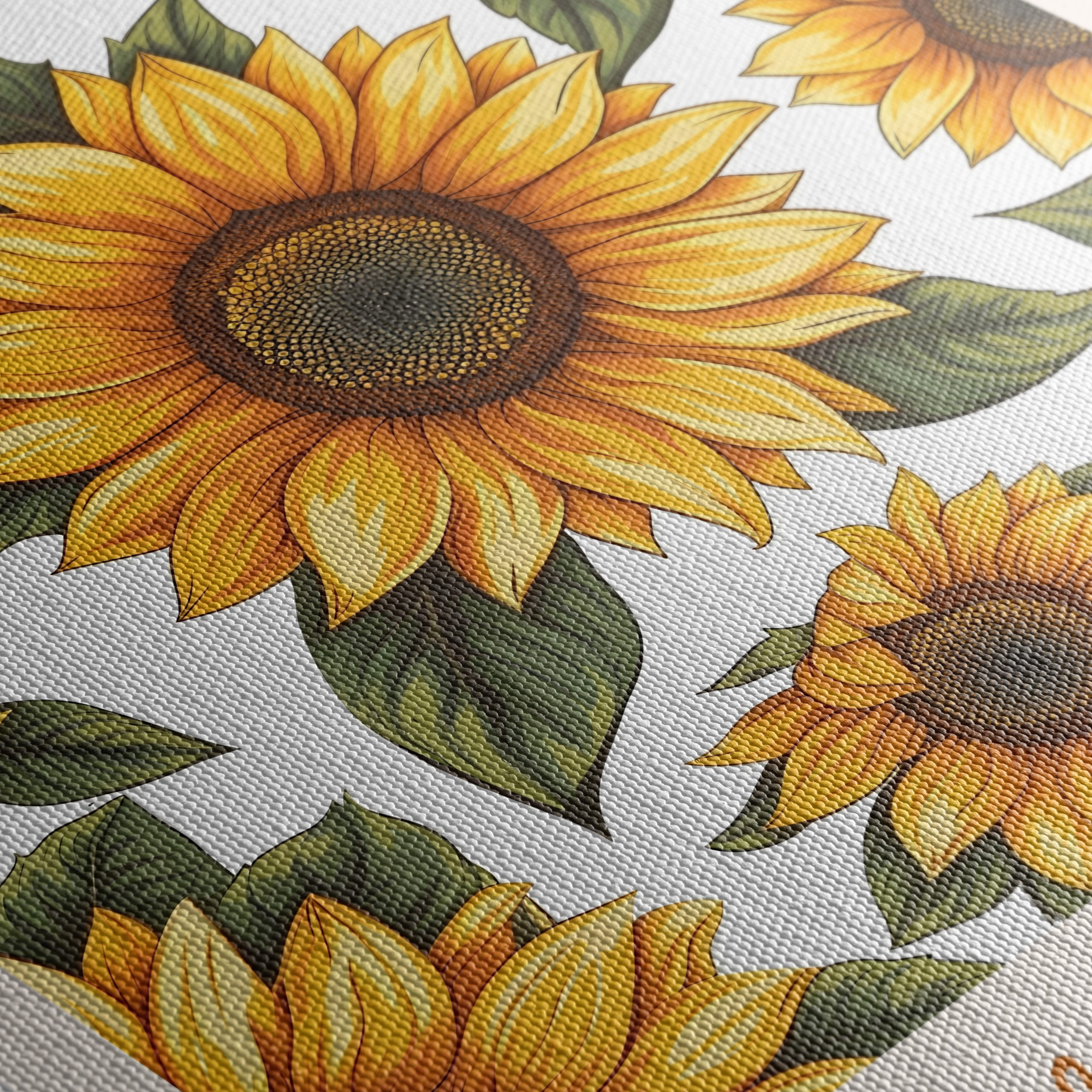 Vibrant Sunflower Floral Art - Image 5
