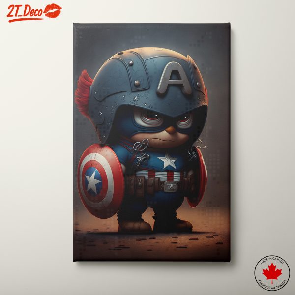Cute Captain America Character Illustration