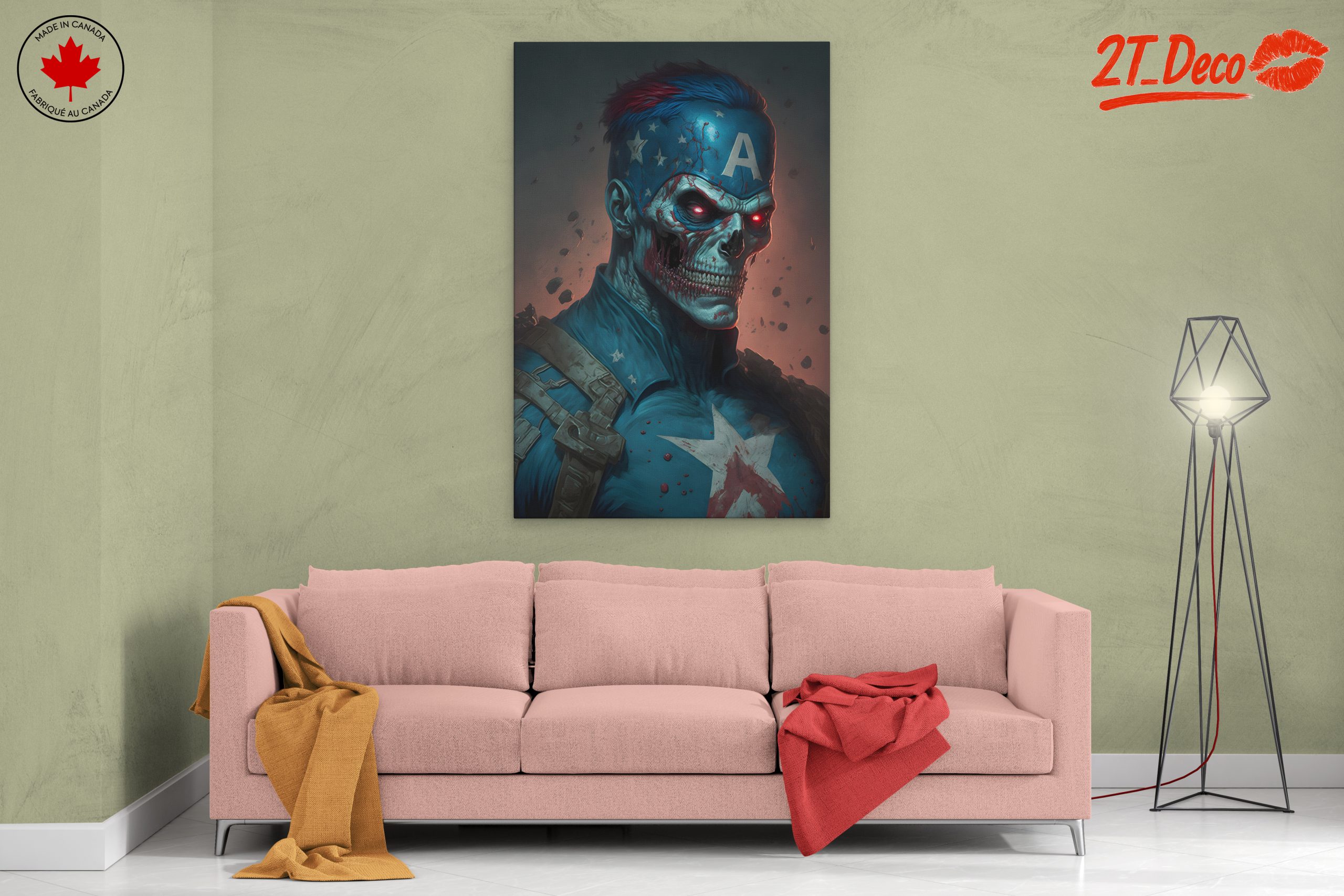Zombie Superhero Art Featuring Skull Character - Image 2