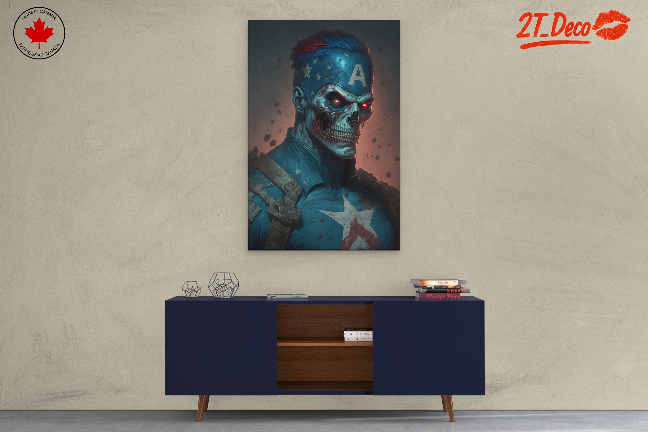Zombie Superhero Art Featuring Skull Character - Image 3