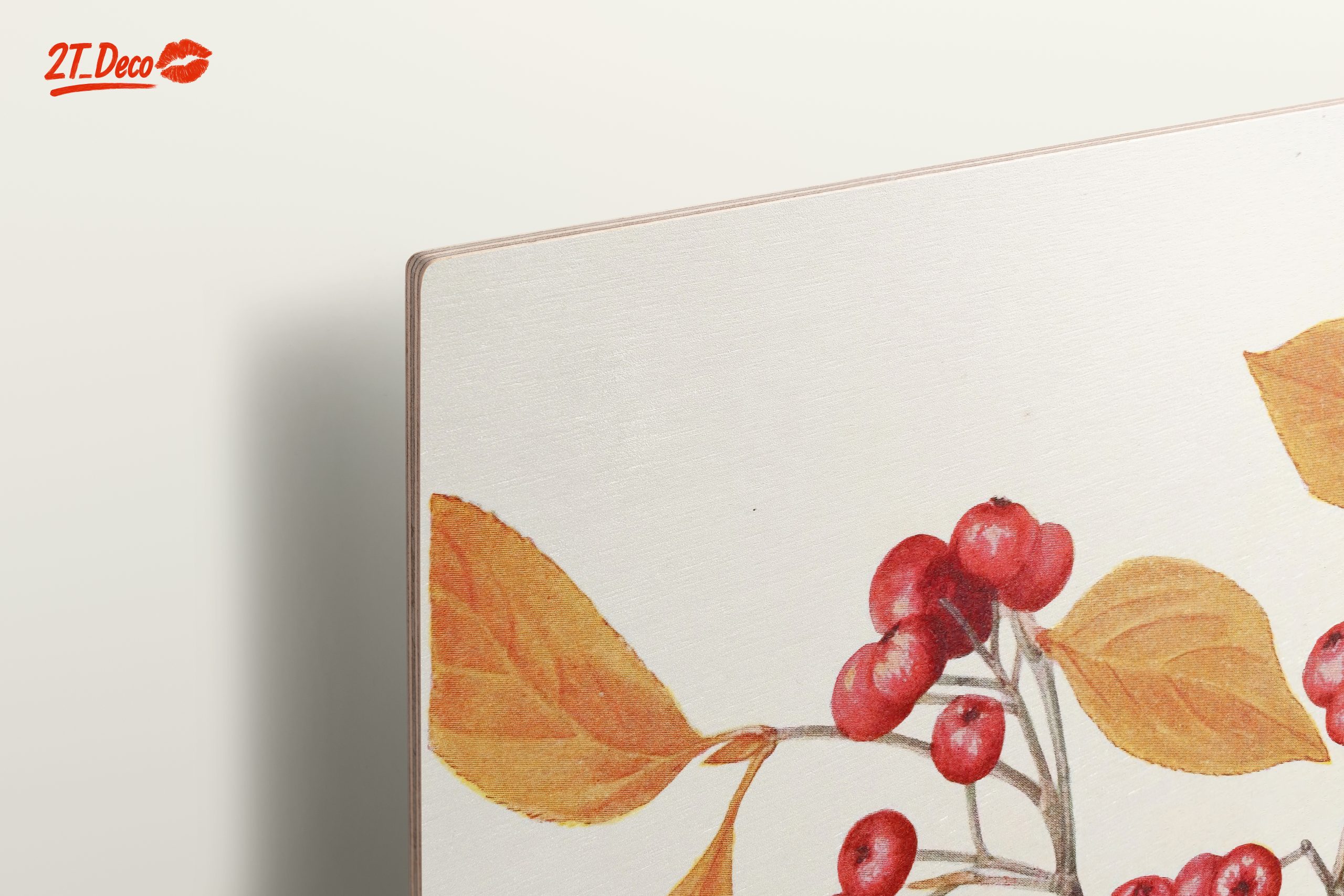 Delicate Botanical Illustration of Berries and Leaves - Image 15