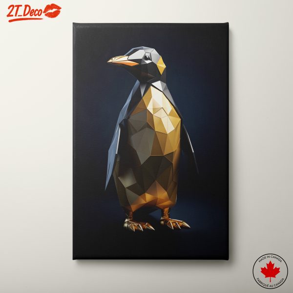 Geometric Stylized Penguin Art