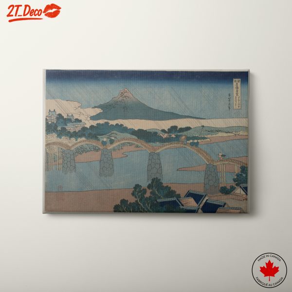 Historical Landscape with Mount Fuji and Bridge