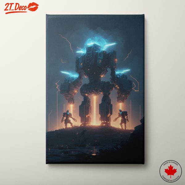 Futuristic Robot Design with Energy Effects
