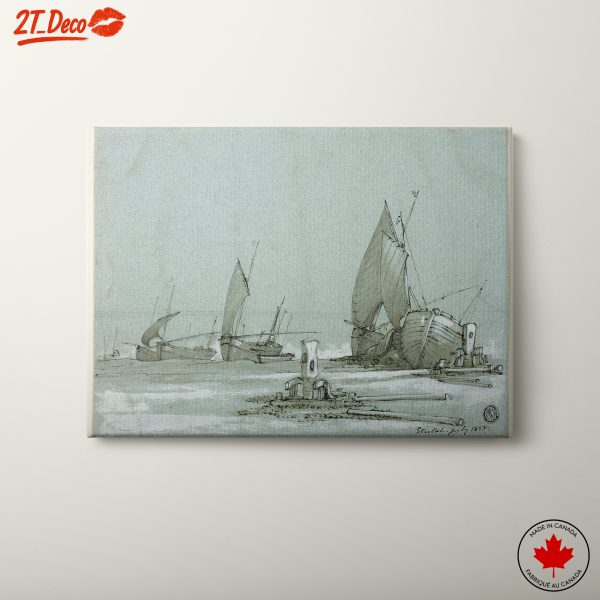 Dynamic Maritime Scene with Sailing Ships