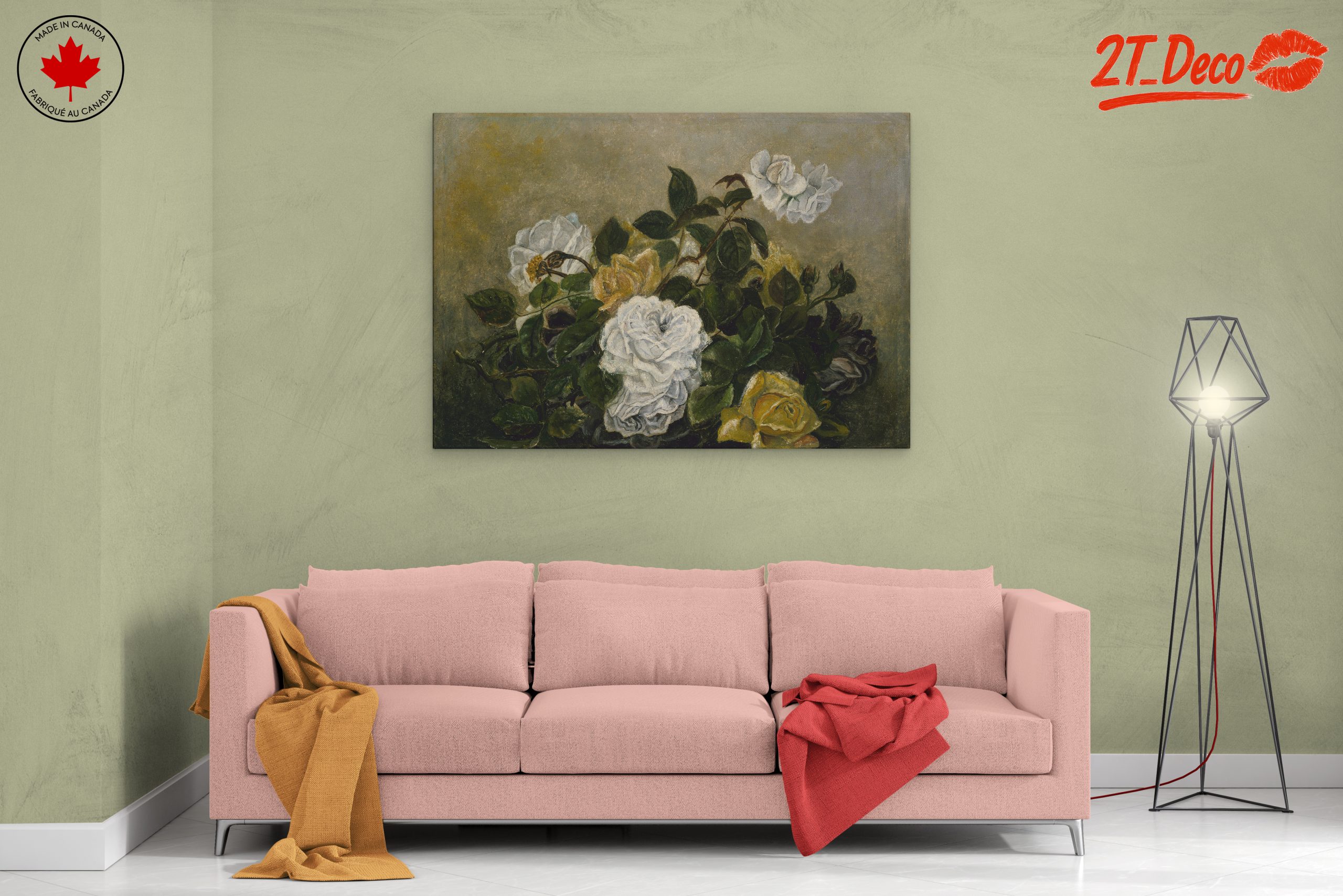 Roses Floral Arrangement Art - Image 2