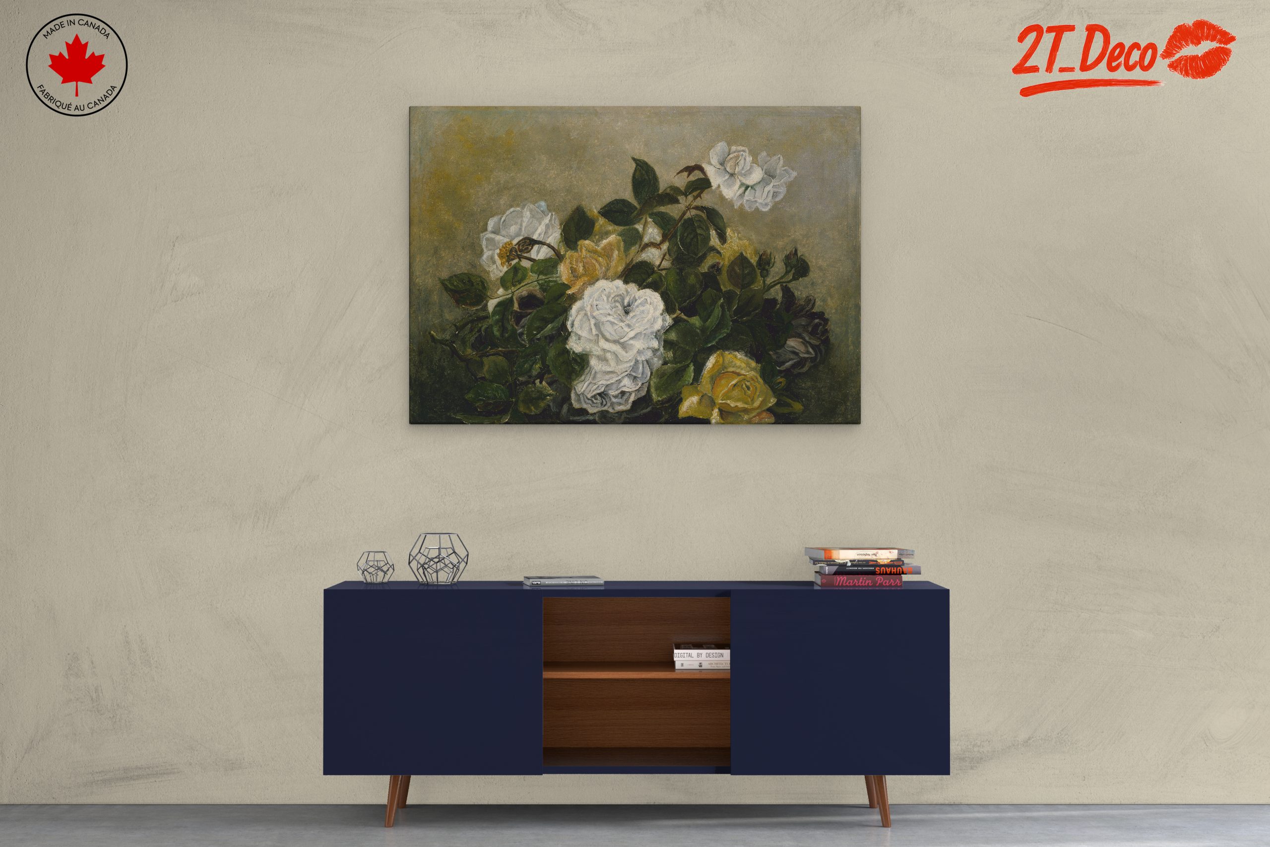 Roses Floral Arrangement Art - Image 3