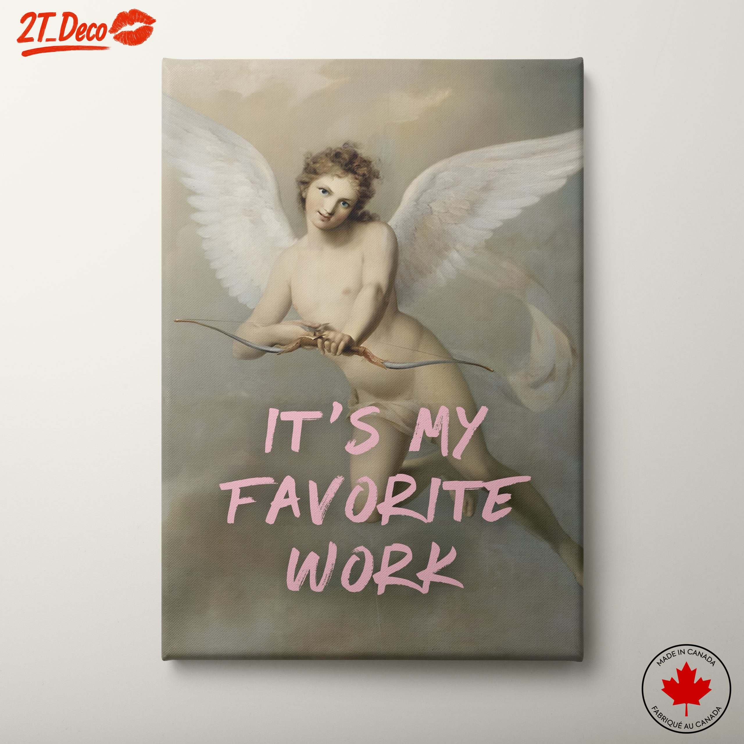 Angel with Modern Text Design