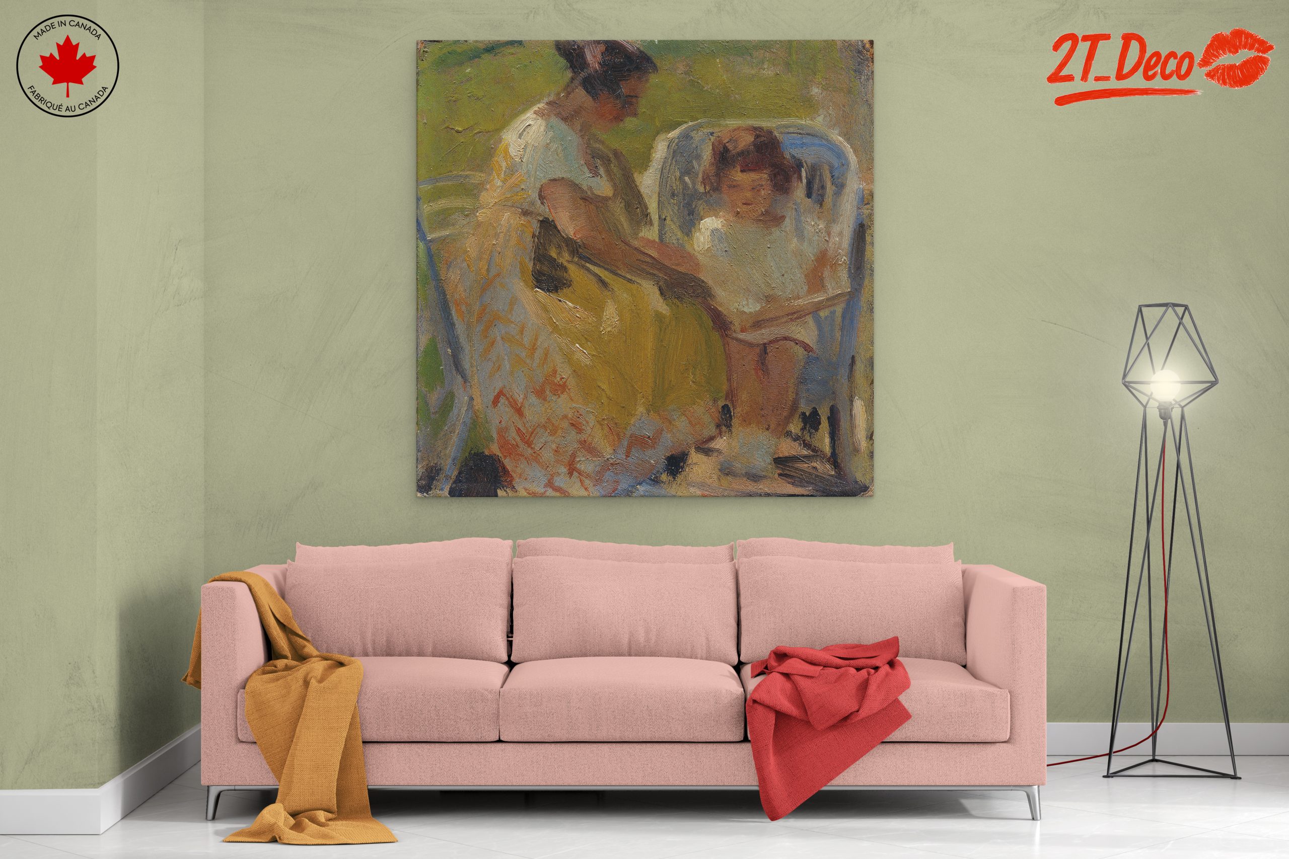Mother and Child Contemporary Portrait - Image 2
