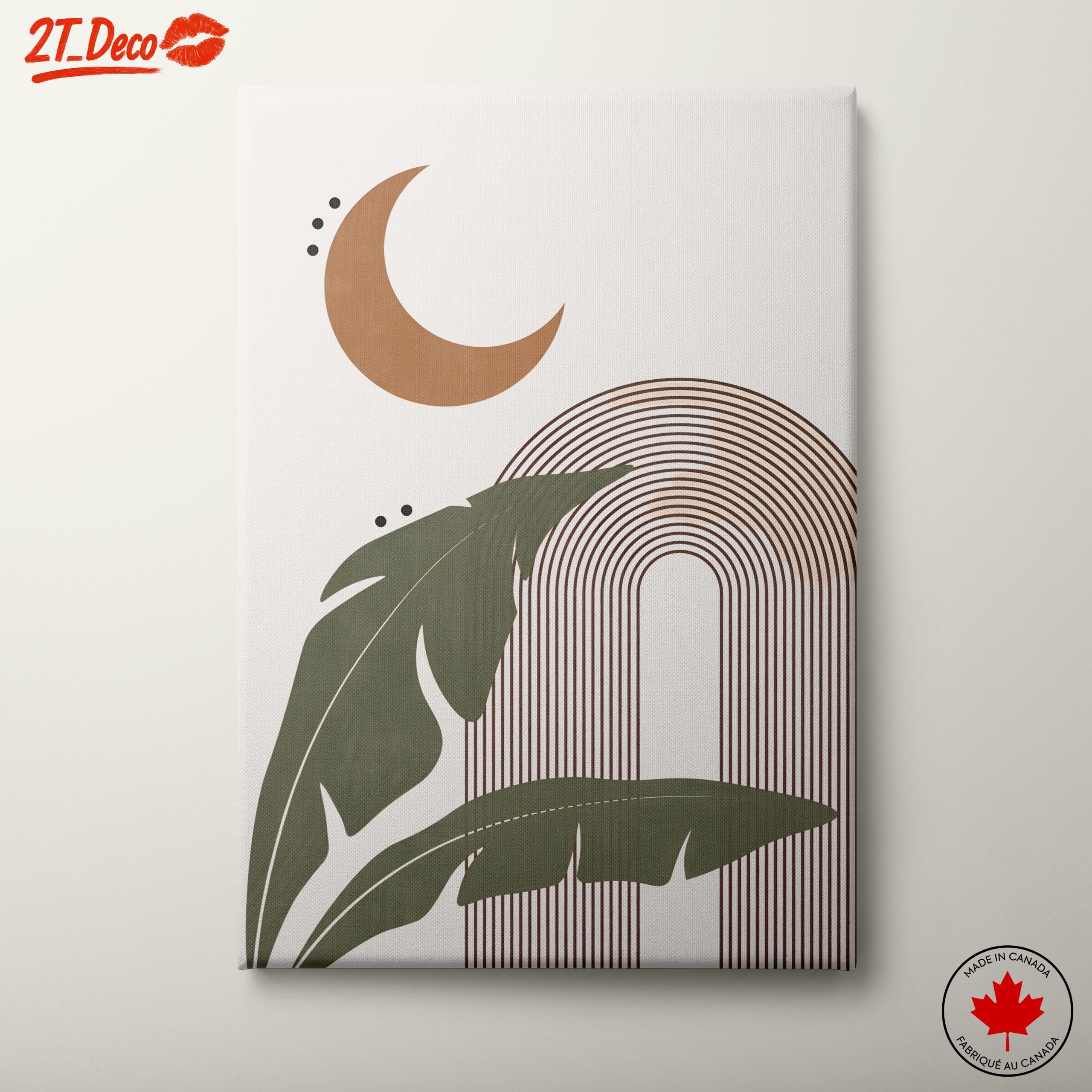 Stylized Botanical Art with Geometric Elements