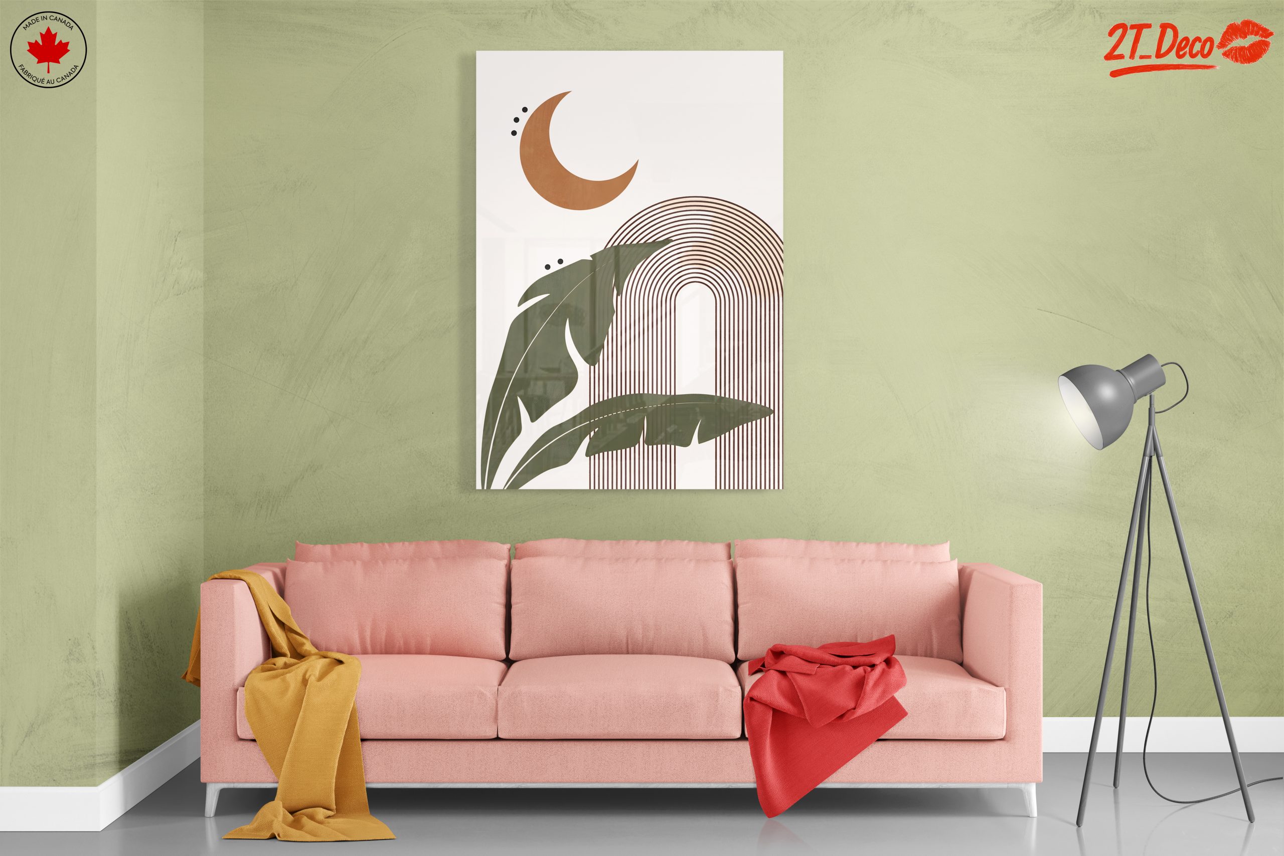Stylized Botanical Art with Geometric Elements - Image 7