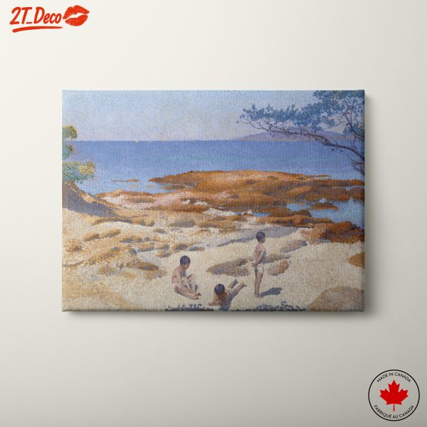 Children Playing on a Coastal Landscape