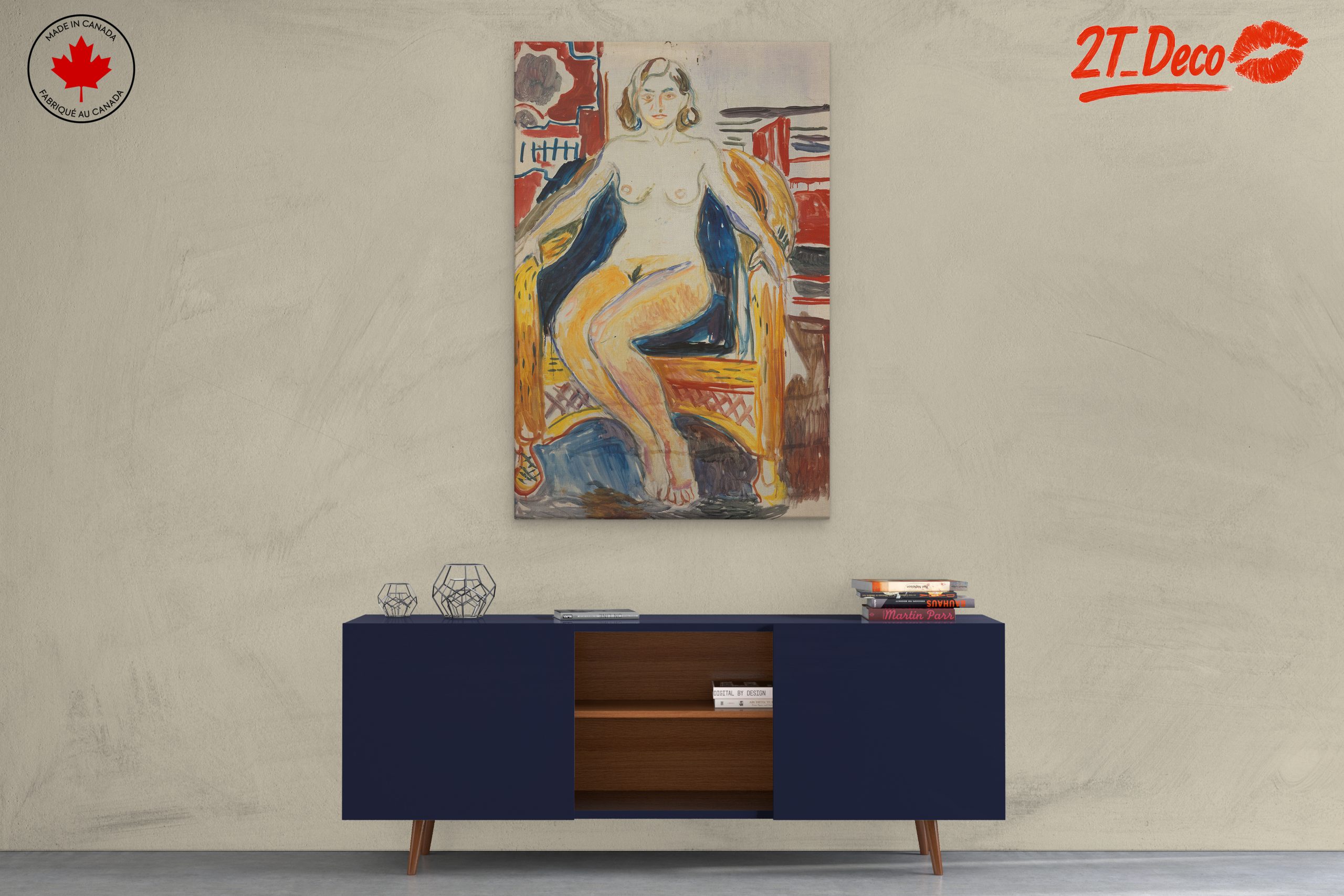 Seated Figure in Bold Contemporary Style - Image 3