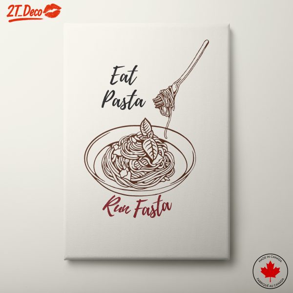Stylized Pasta Art with Playful Typography